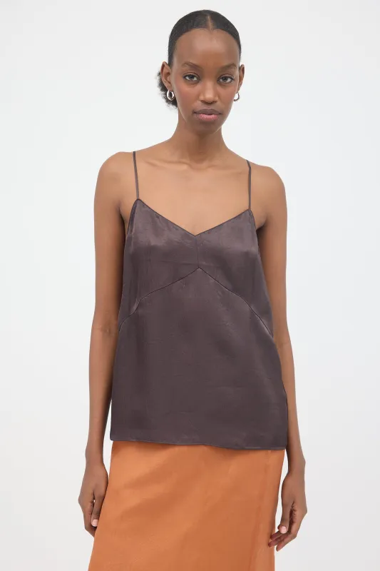 Crinkled Satin Camisole made by Tibi