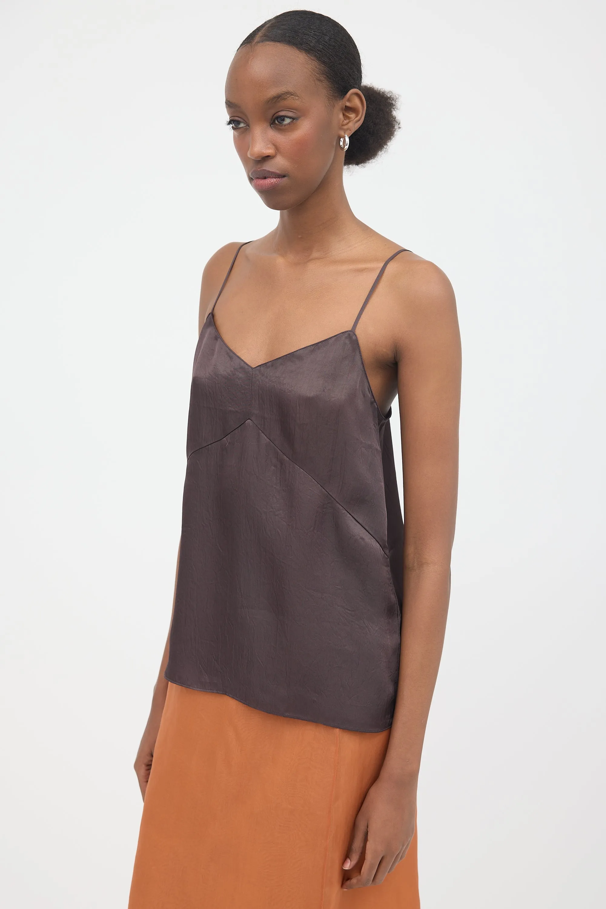 Crinkled Satin Camisole sold by VSP Consignment product image thumbnail 3