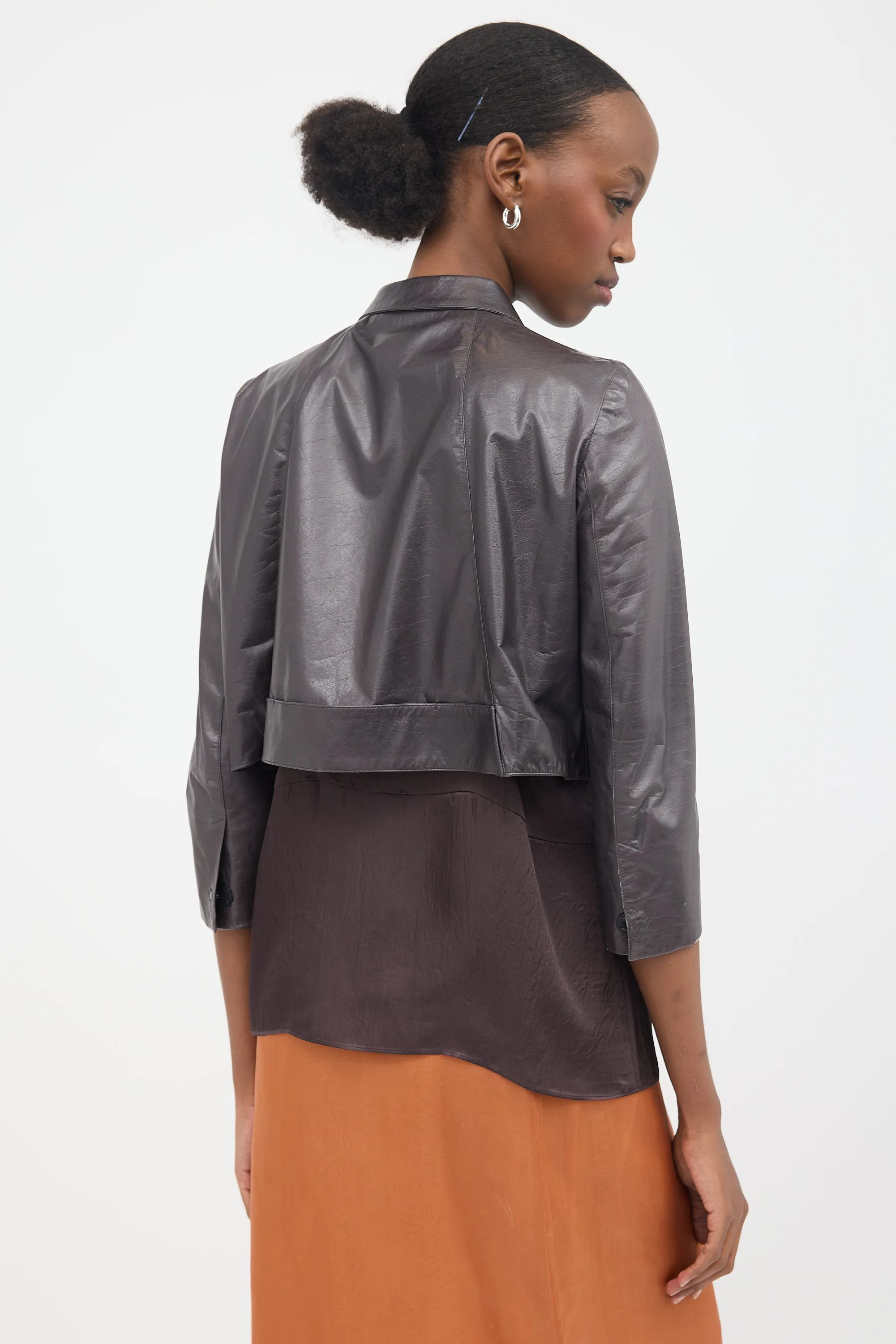 2009 Leather Cropped Jacket sold by VSP Consignment product image thumbnail 4