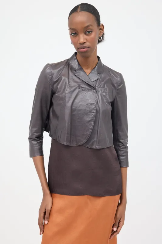 2009 Leather Cropped Jacket sold by VSP Consignment