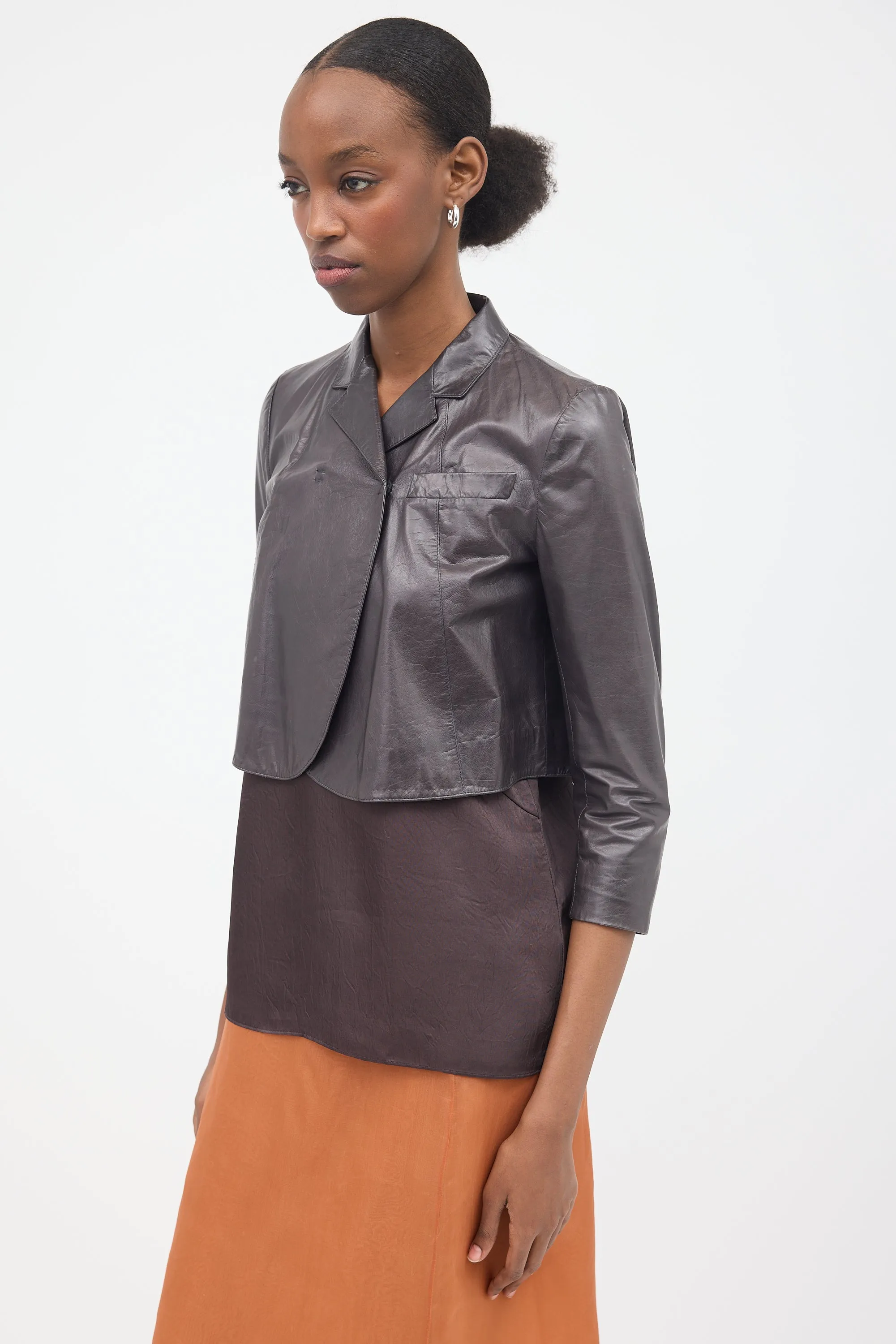 2009 Leather Cropped Jacket sold by VSP Consignment product image thumbnail 3