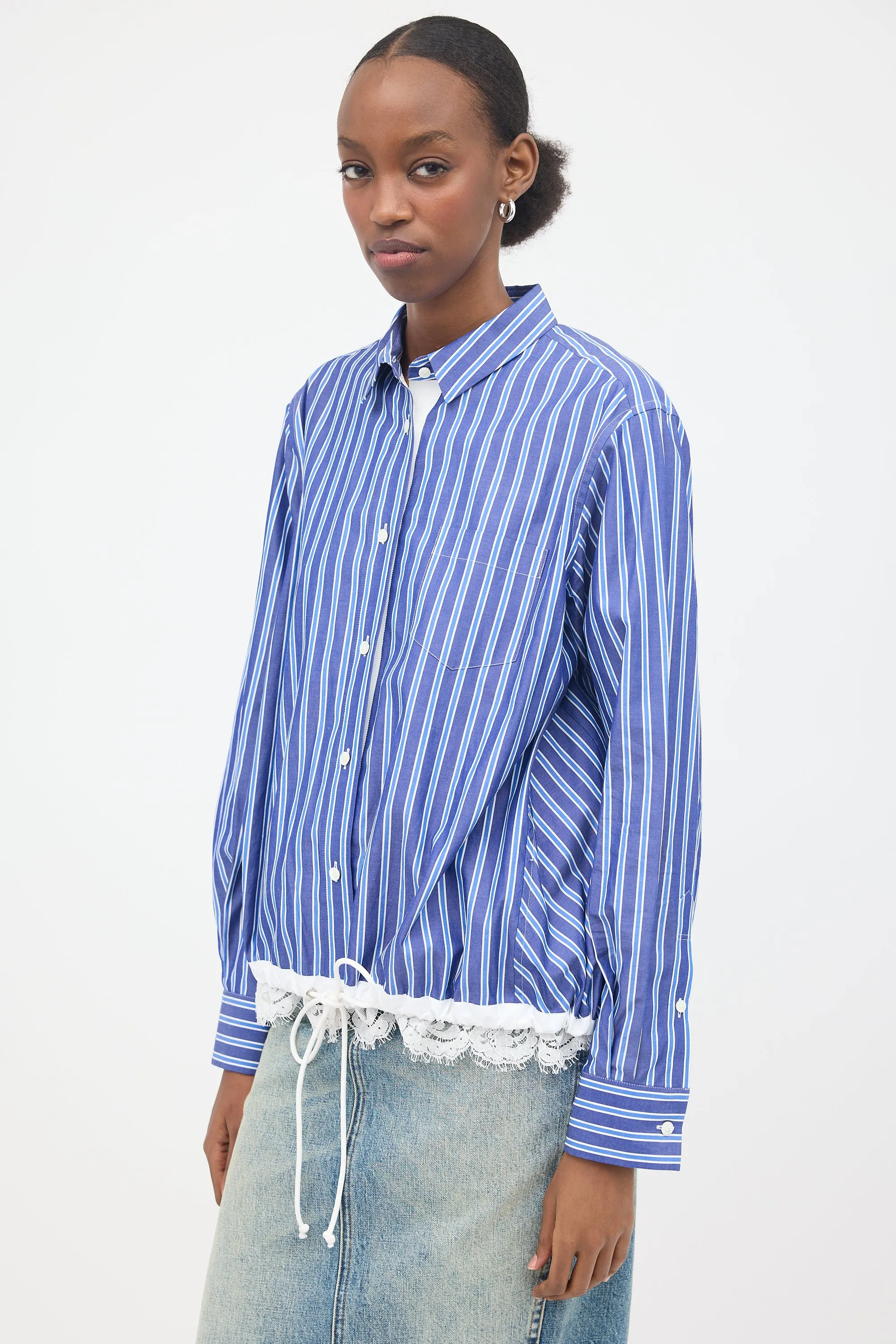 Striped Drawstring Shirt sold by VSP Consignment product image thumbnail 3