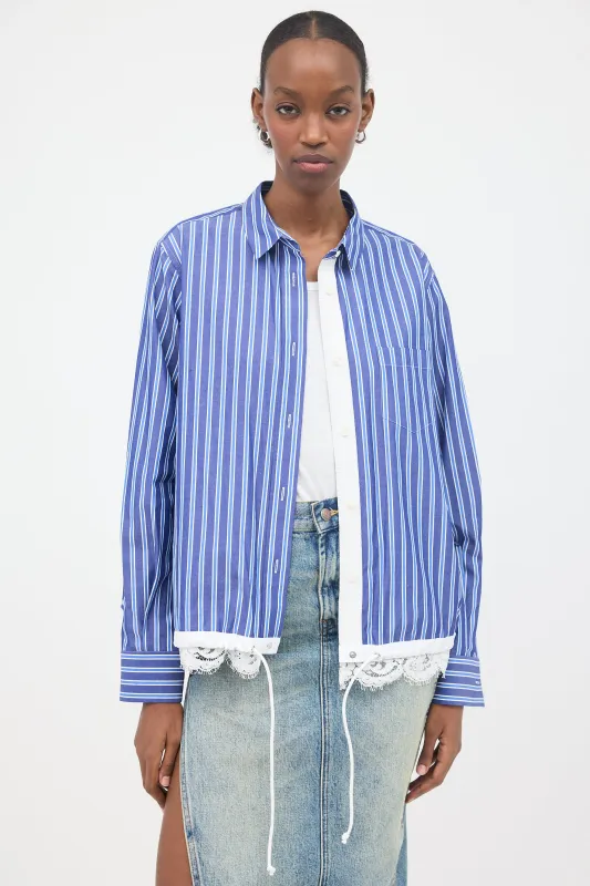 Striped Drawstring Shirt sold by VSP Consignment