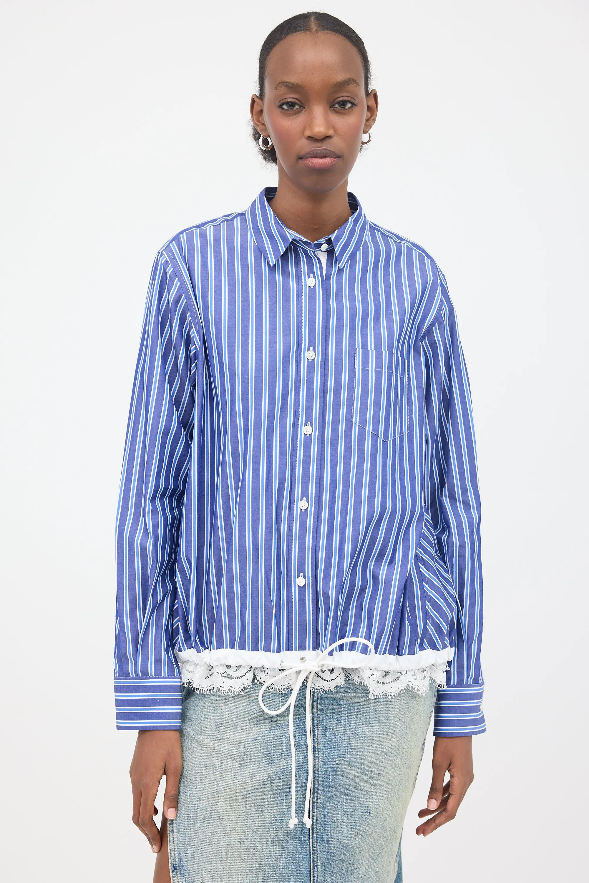 Striped Drawstring Shirt sold by VSP Consignment product image thumbnail 5