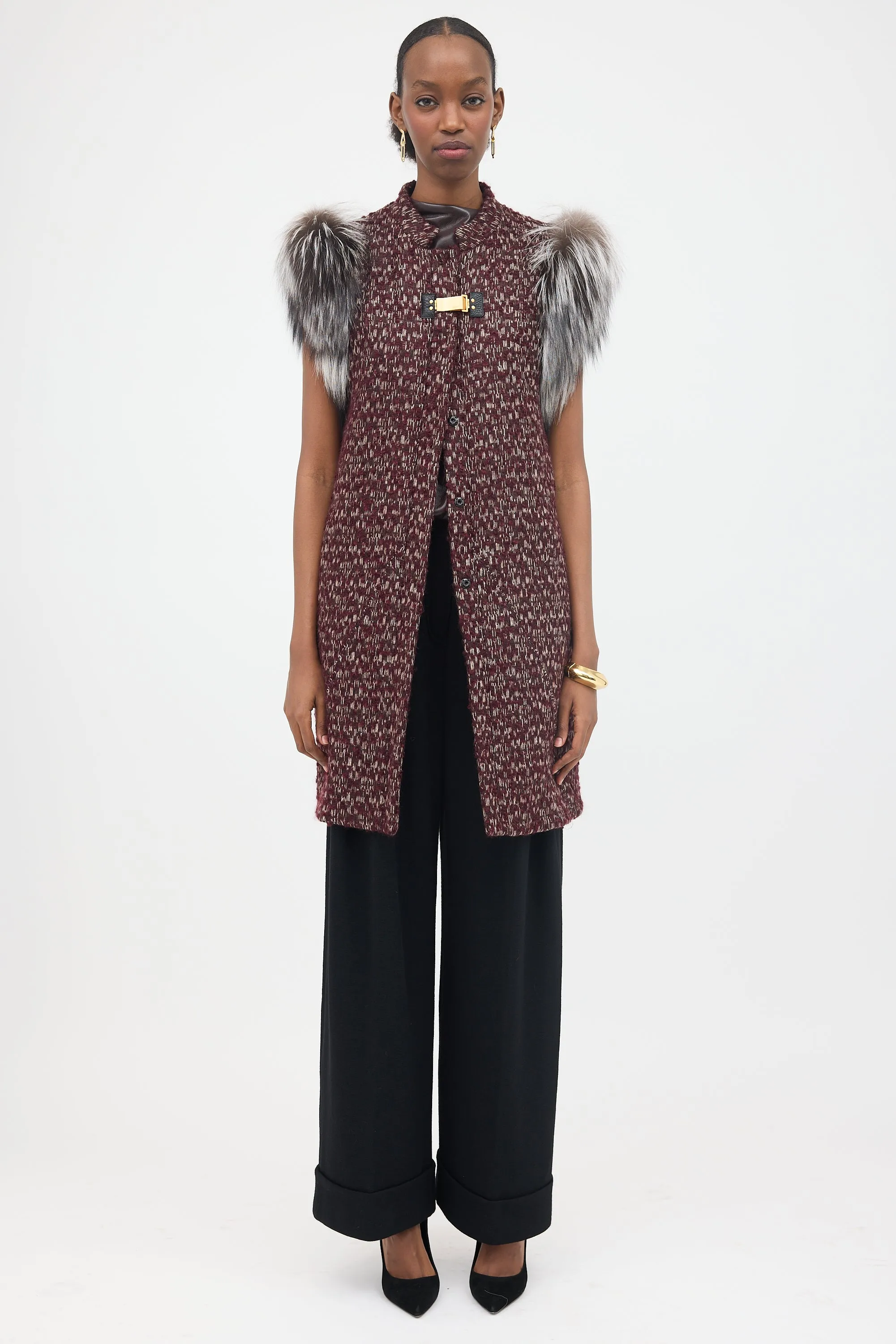 Wool & Mohair Tweed Vest sold by VSP Consignment product image thumbnail 2