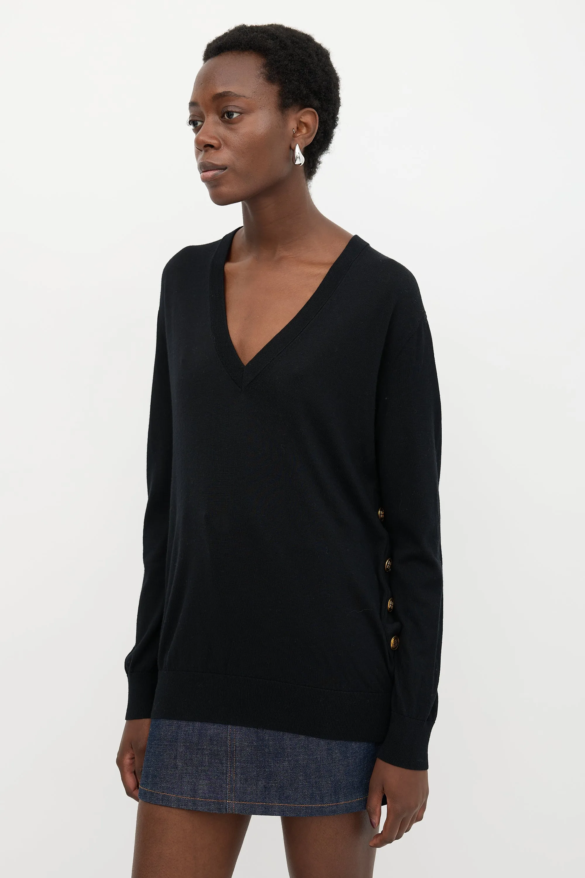 Wool & Silk Knit Top sold by VSP Consignment product image thumbnail 3
