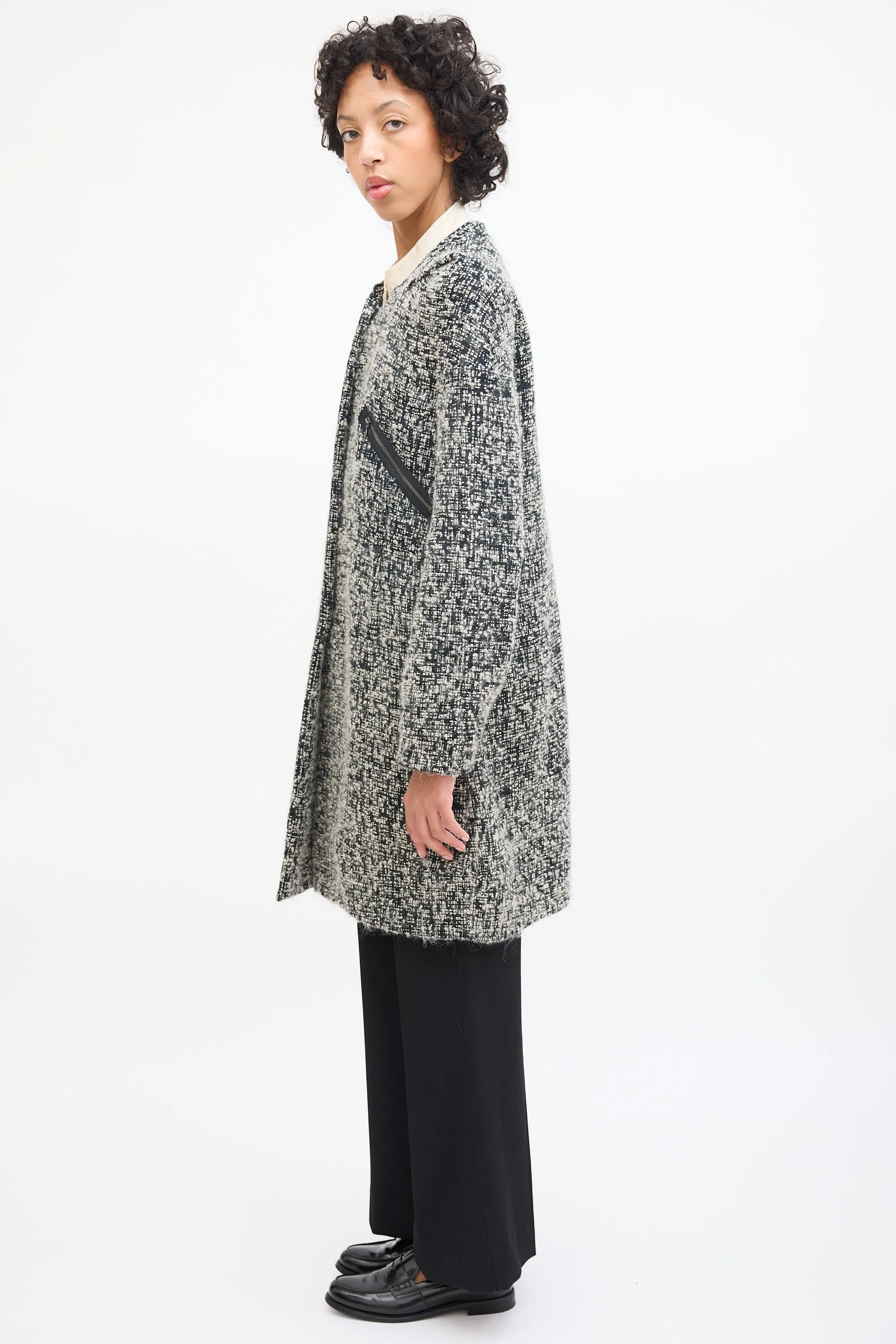 Wool Boucle Mid Length Coat sold by VSP Consignment product image thumbnail 4