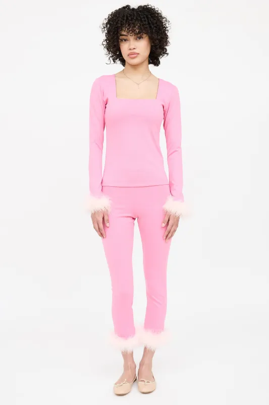 Weekender Feather Co-Ord Set sold by VSP Consignment