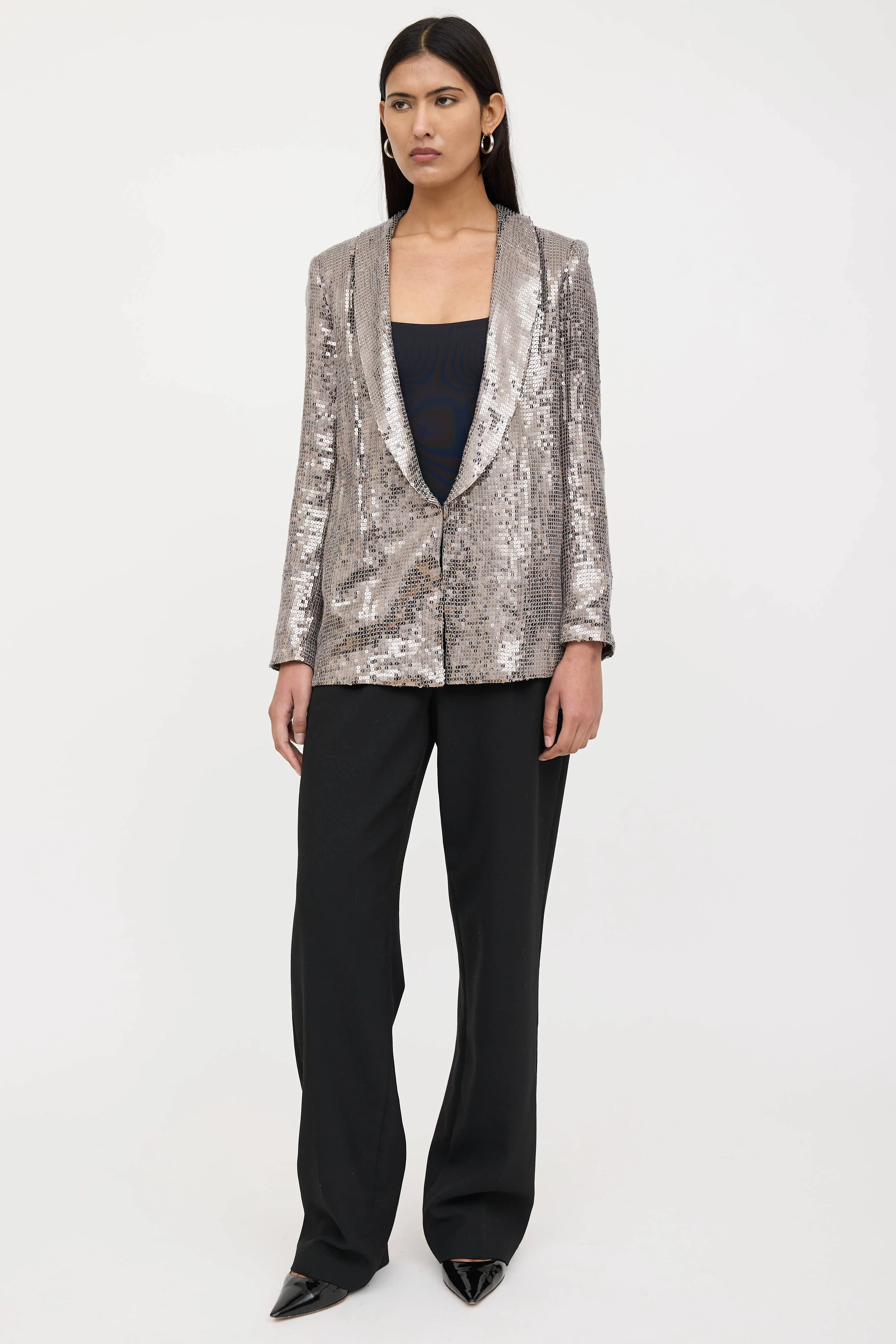 Sequin Shawl Blazer sold by VSP Consignment product image thumbnail 5