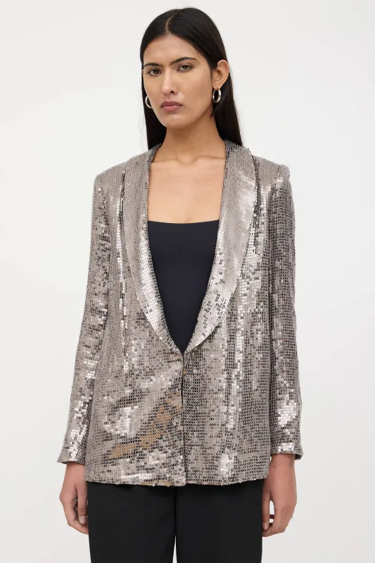 Sequin Shawl Blazer sold by VSP Consignment
