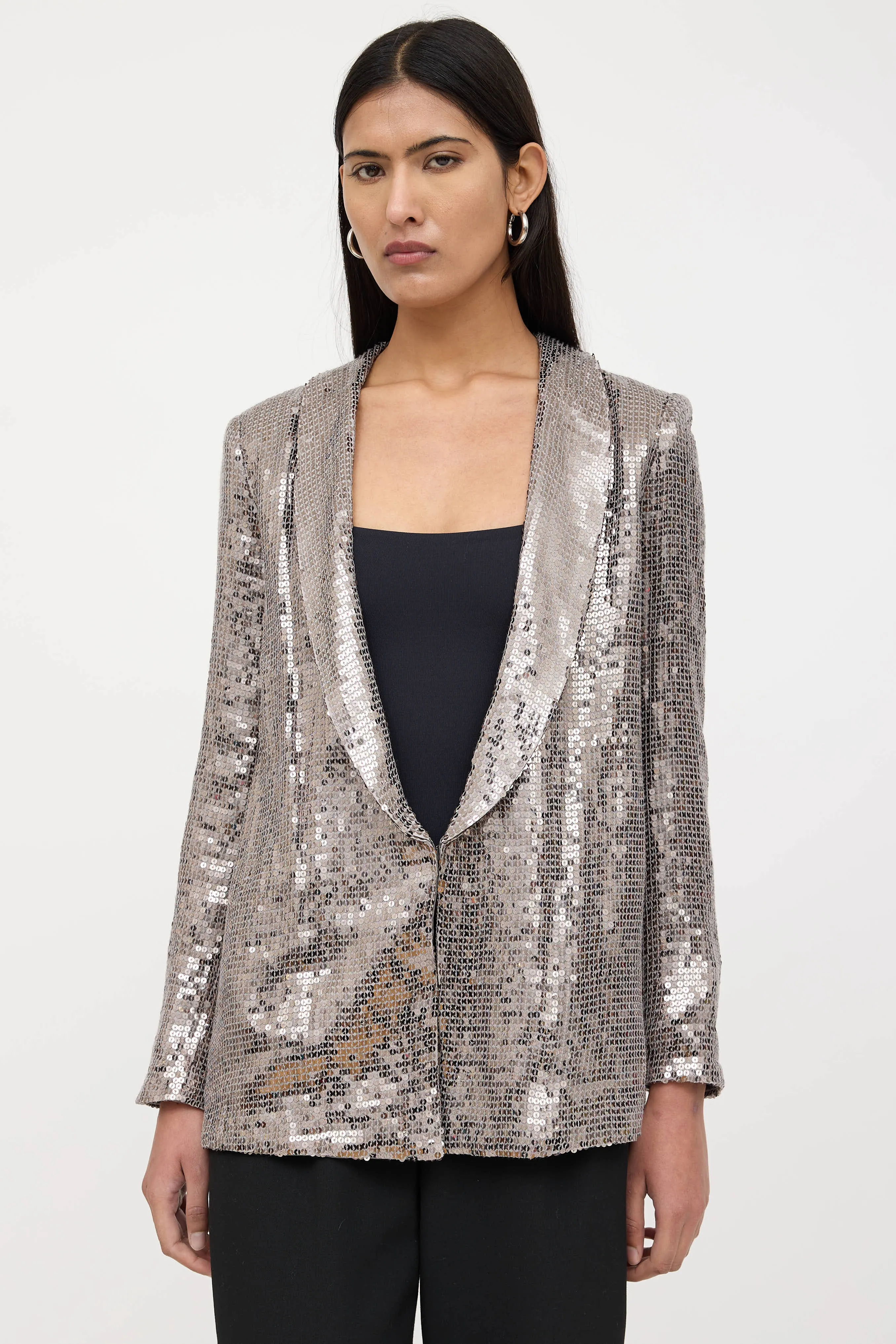 Sequin Shawl Blazer sold by VSP Consignment