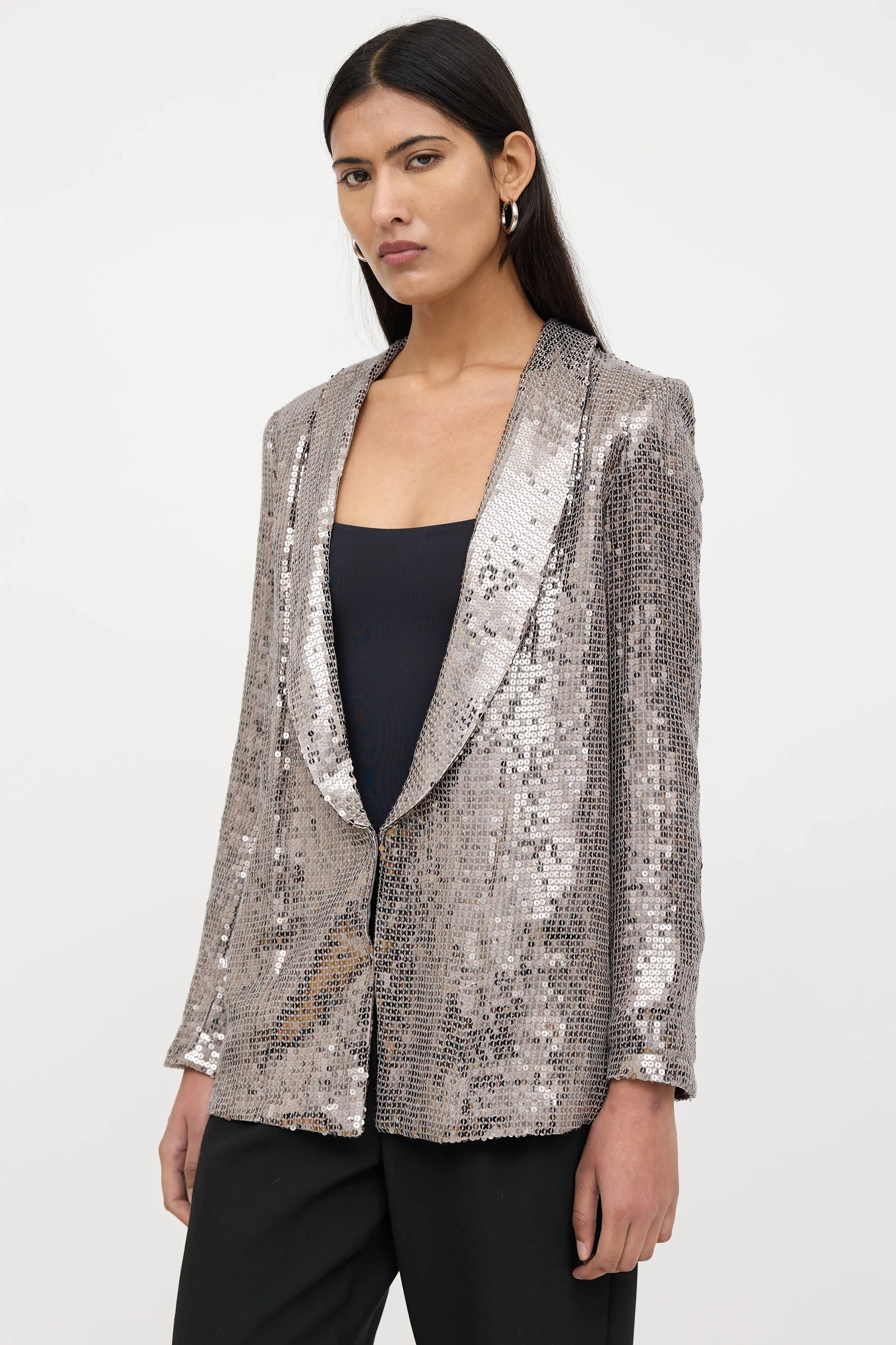 Sequin Shawl Blazer sold by VSP Consignment product image thumbnail 3