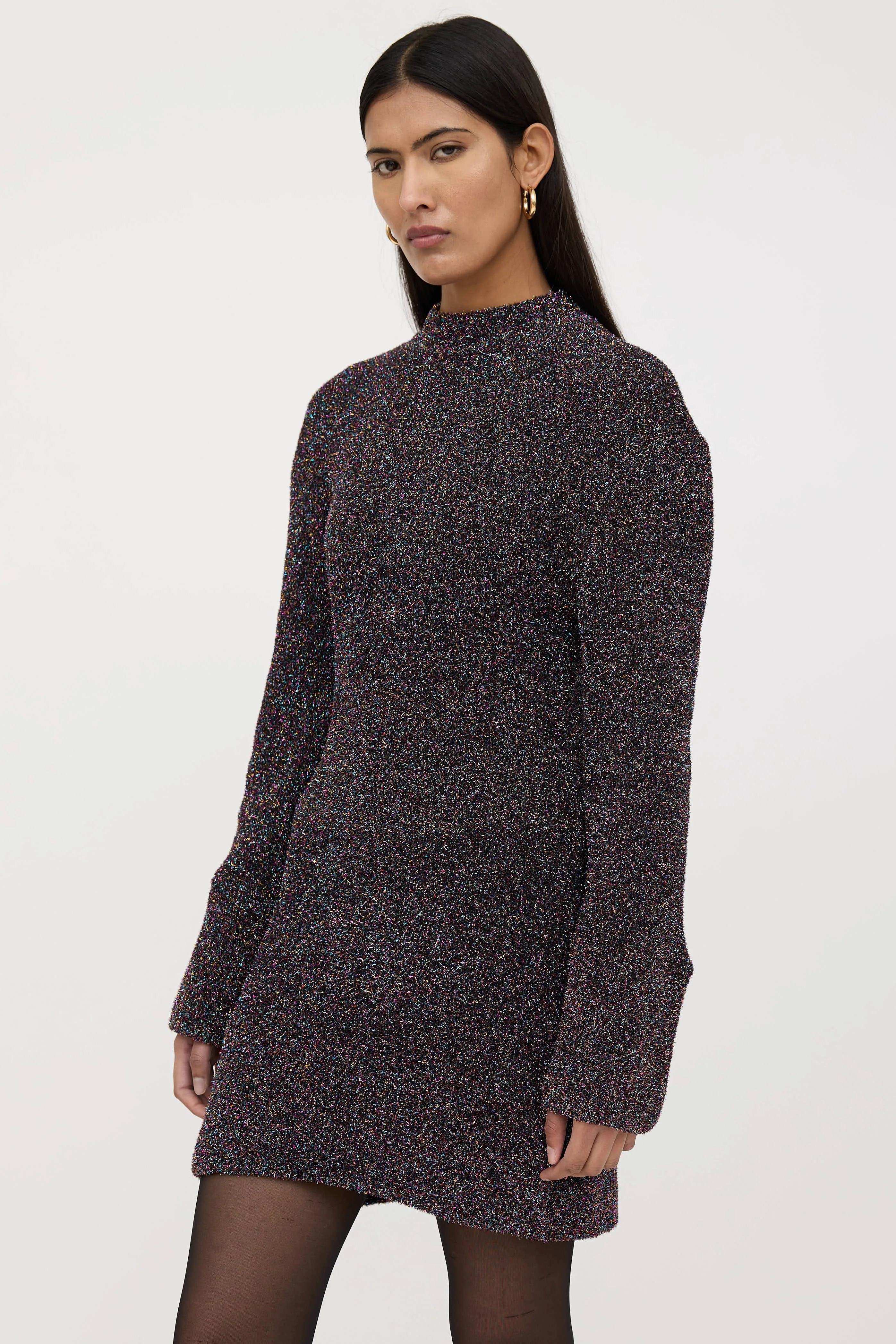 Metallic Tinsel Midi Dress sold by VSP Consignment product image thumbnail 3