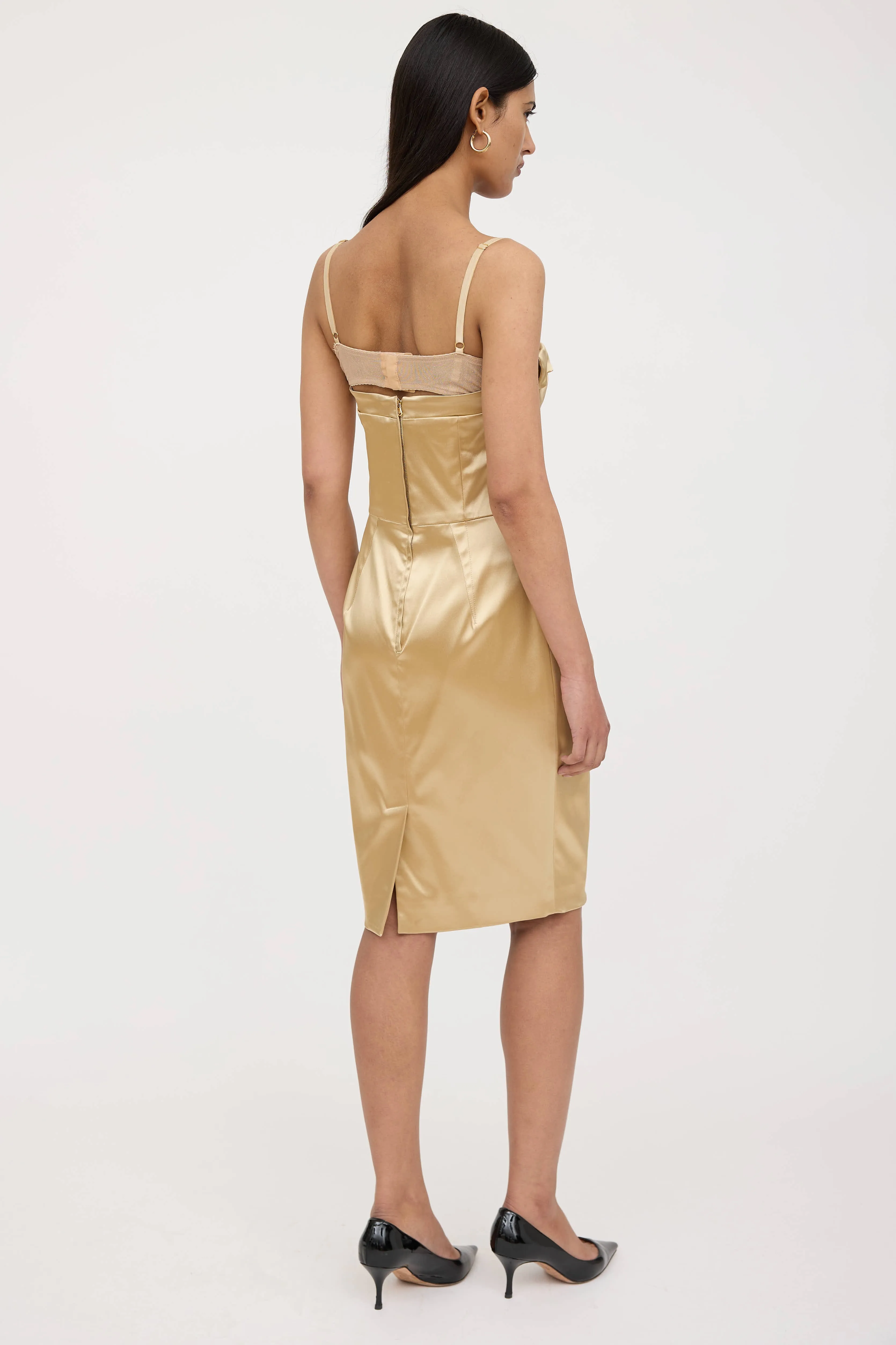 2006 Metallic Satin Bustier Dress sold by VSP Consignment product image thumbnail 5
