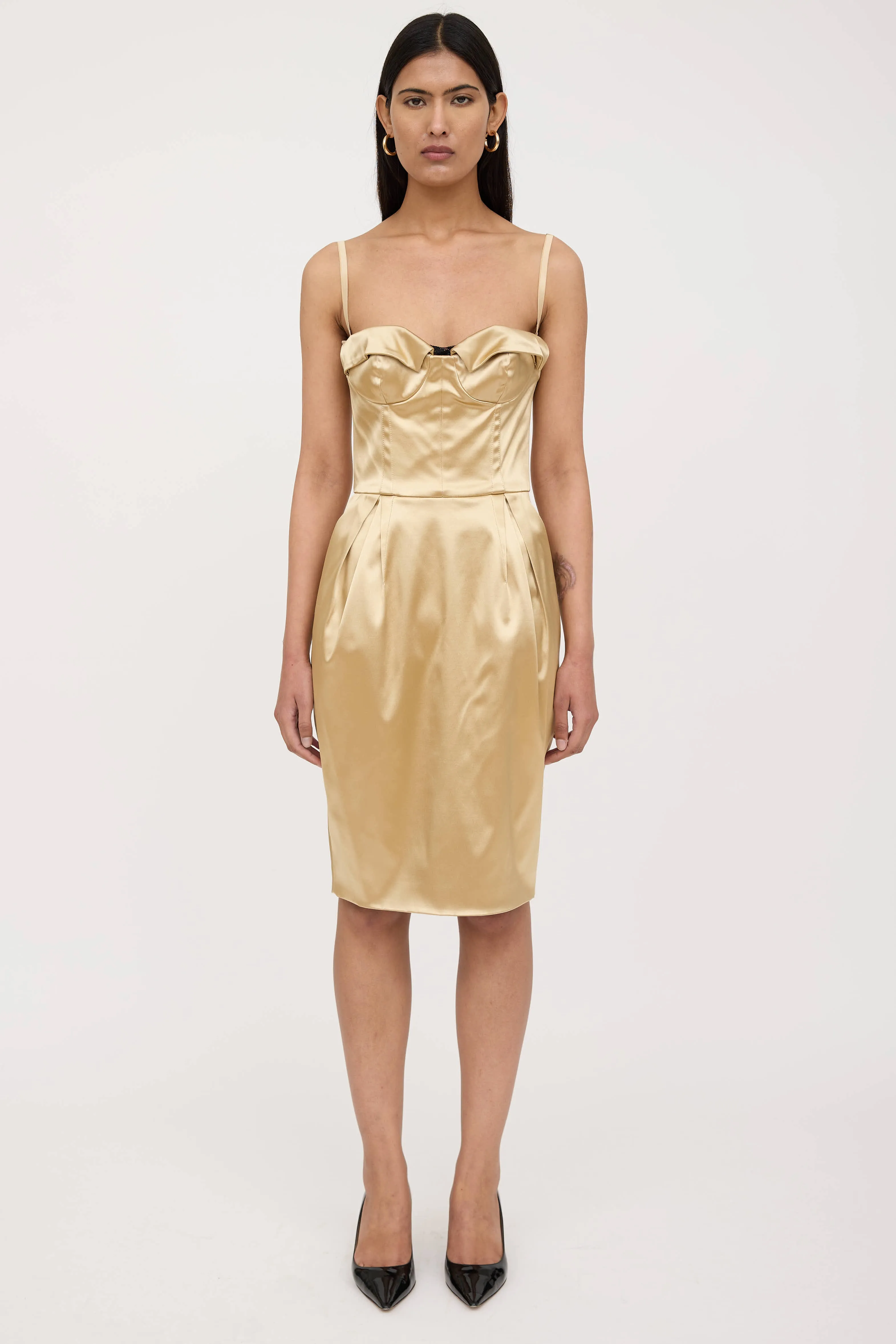 2006 Metallic Satin Bustier Dress sold by VSP Consignment product image thumbnail 3