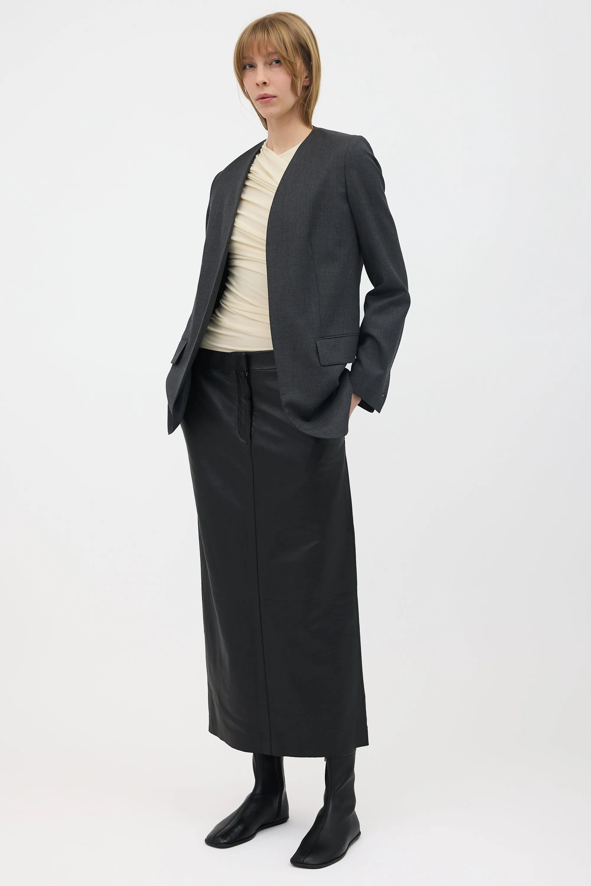 Leather Sebas Midi Skirt sold by VSP Consignment product image thumbnail 2