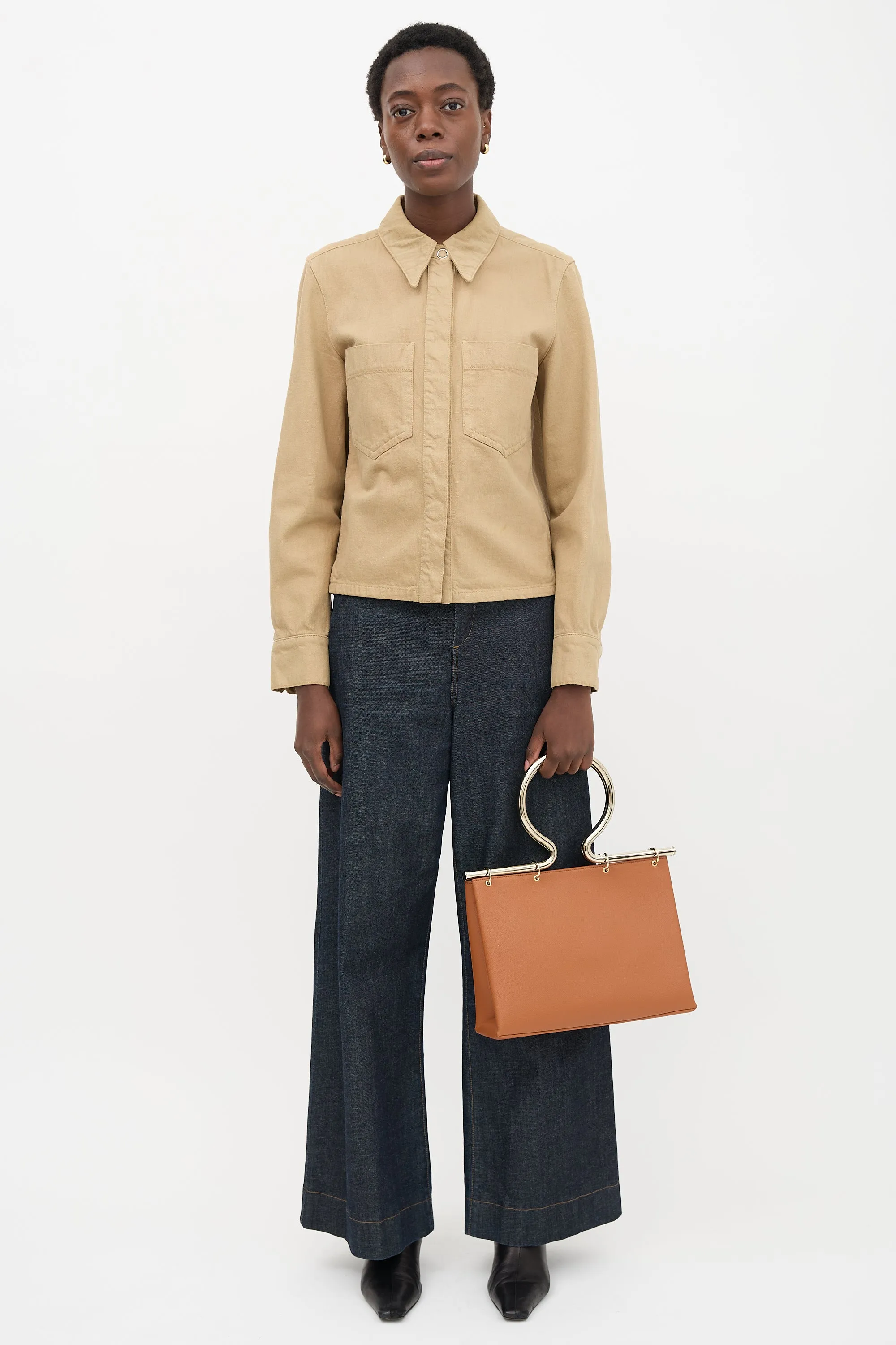 Leather Rose Briefcase Bag sold by VSP Consignment product image thumbnail 4