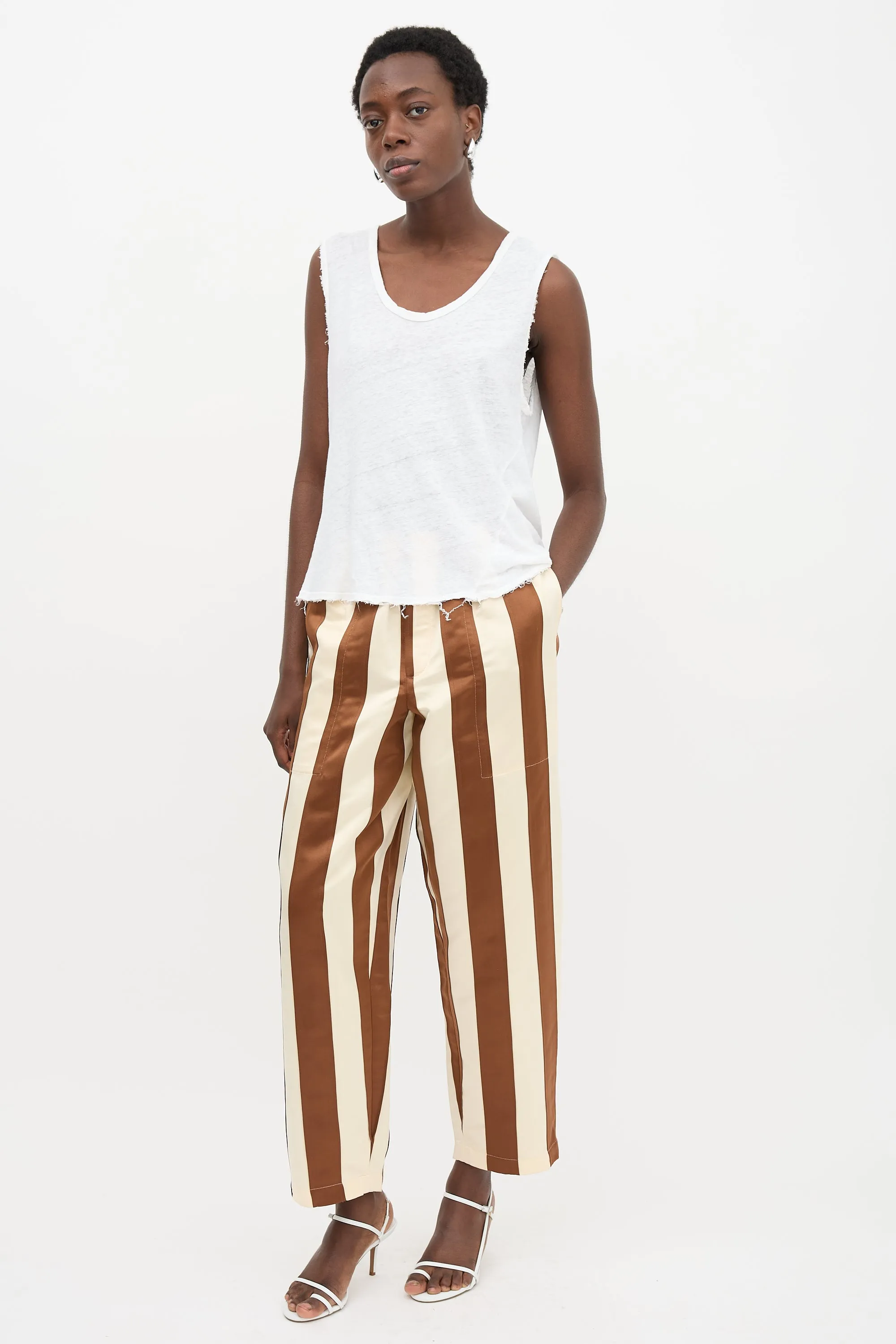 Satin Stripe Trouser sold by VSP Consignment product image thumbnail 2
