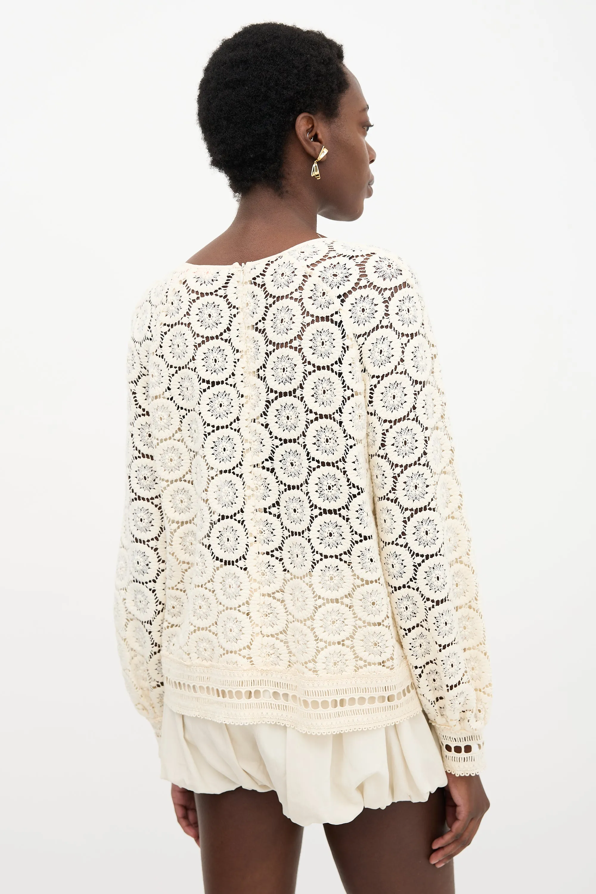 Crochet Lace Blouse sold by VSP Consignment product image thumbnail 4