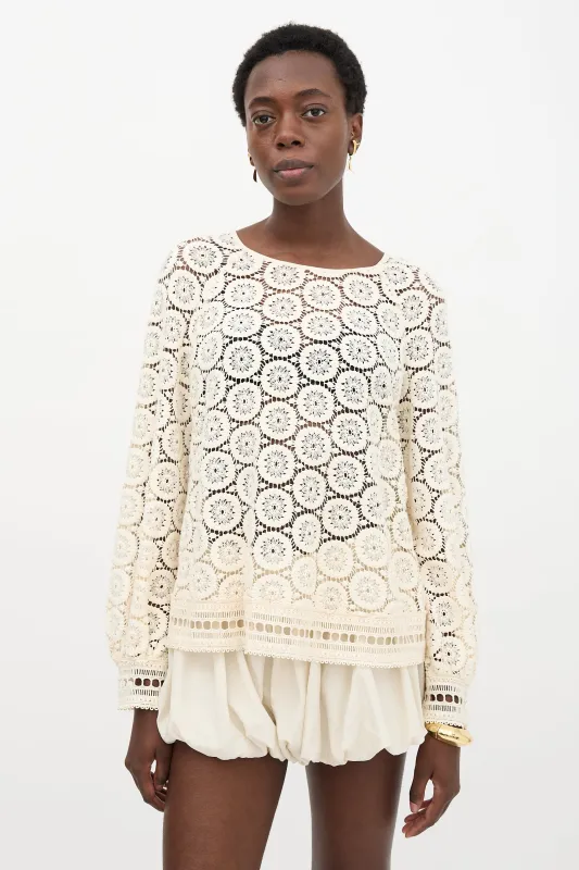 Crochet Lace Blouse made by See By Chloe