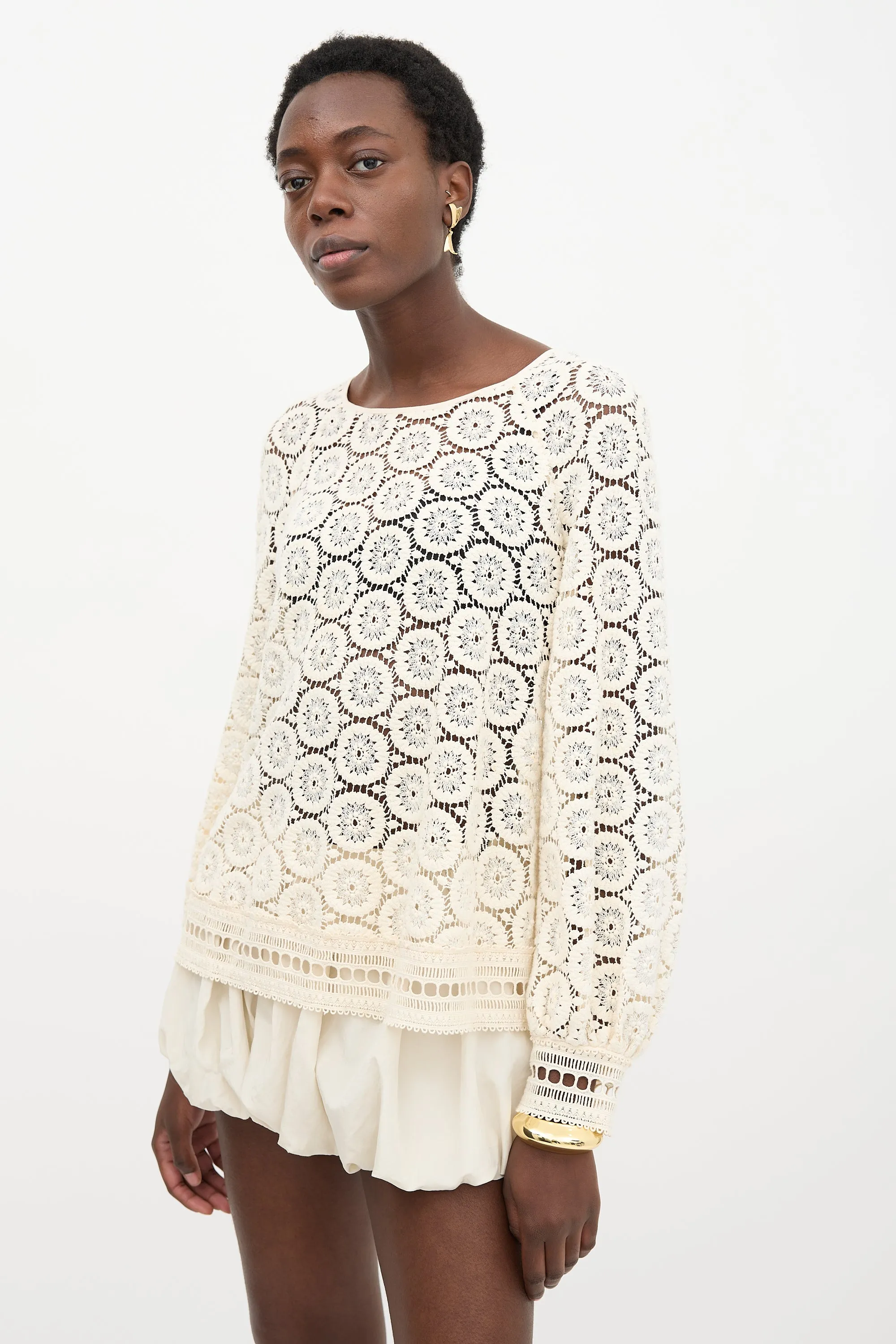 Crochet Lace Blouse sold by VSP Consignment product image thumbnail 3