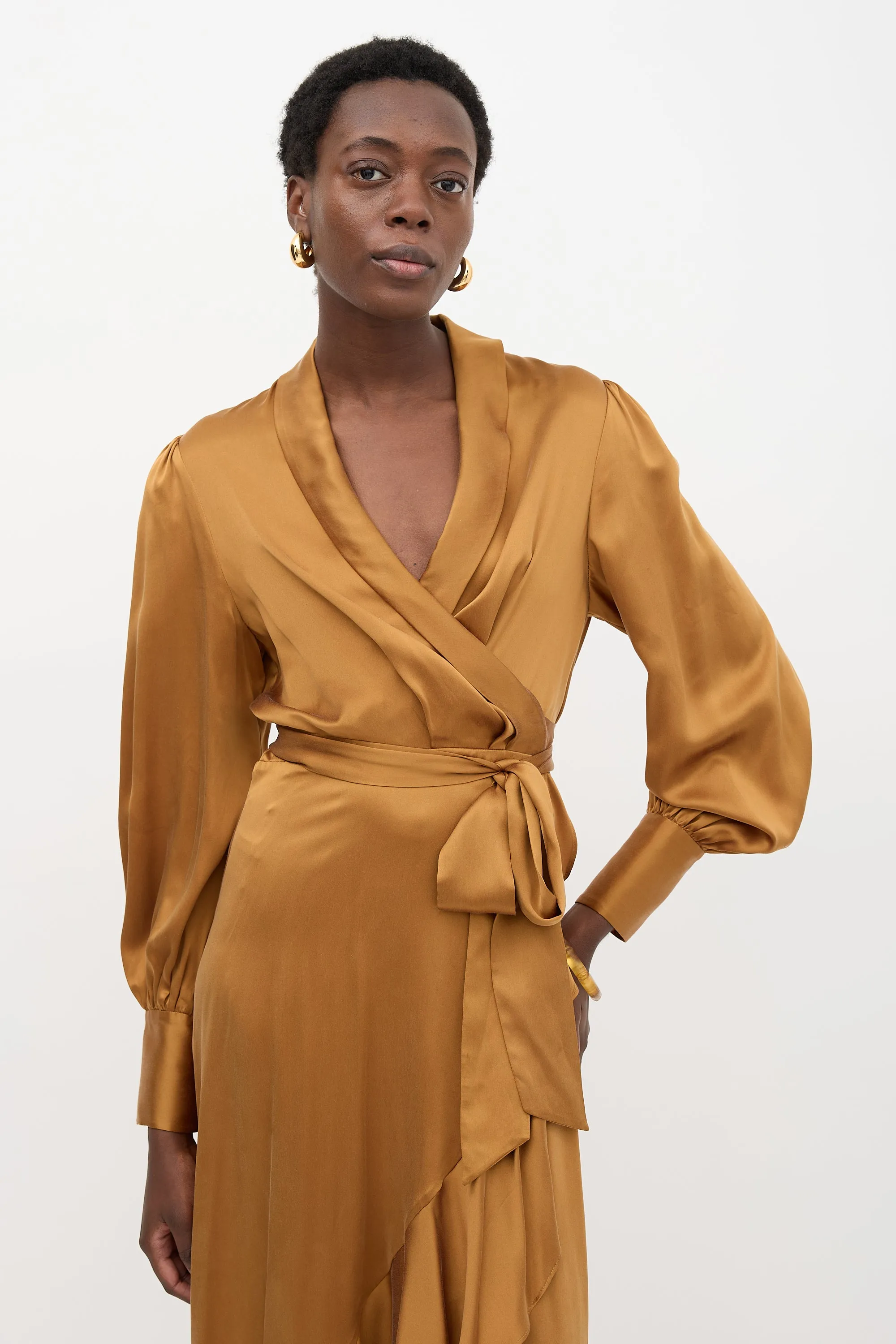 Silk Wrap Dress sold by VSP Consignment product image thumbnail 2