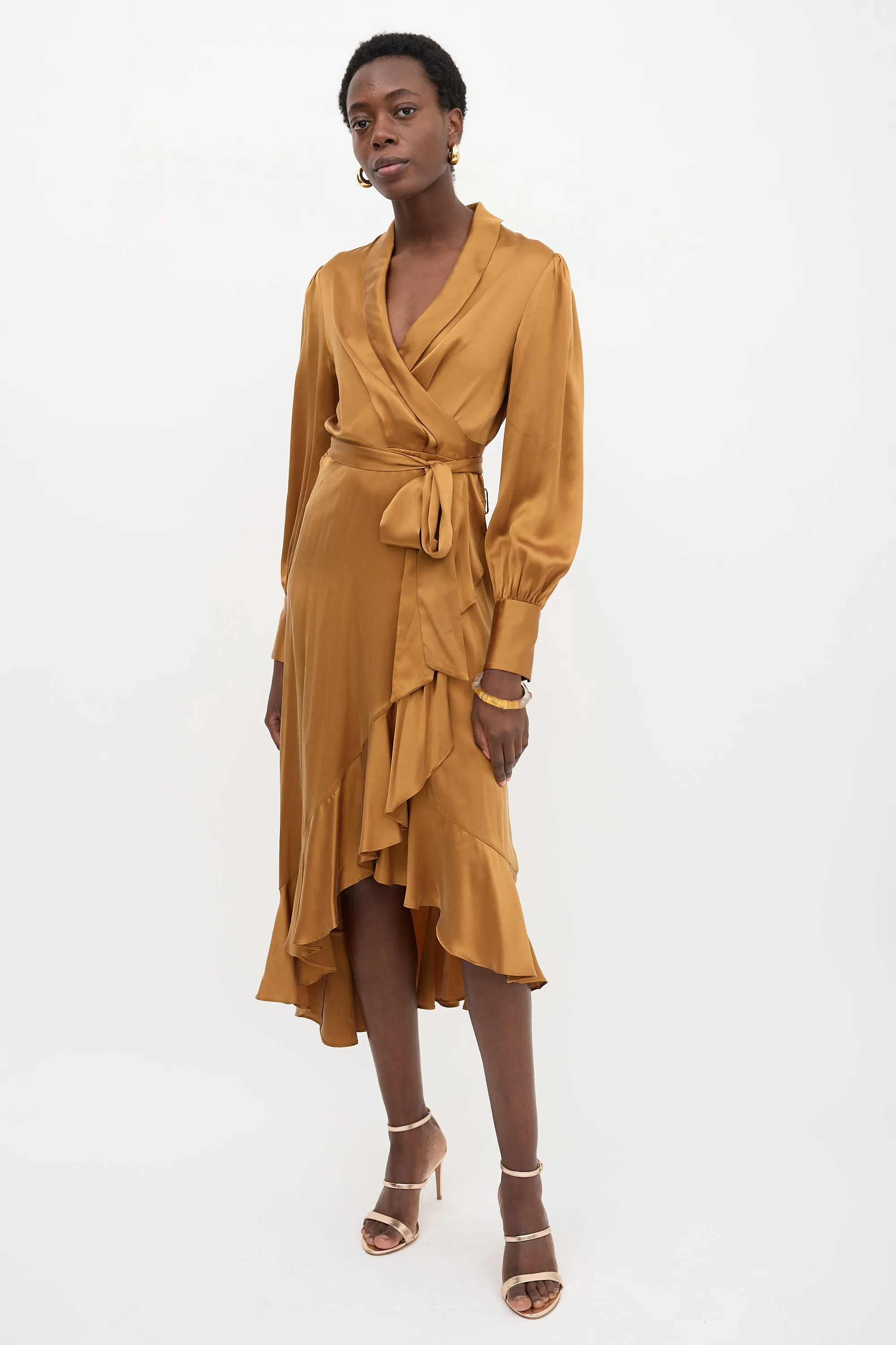 Silk Wrap Dress sold by VSP Consignment product image thumbnail 3