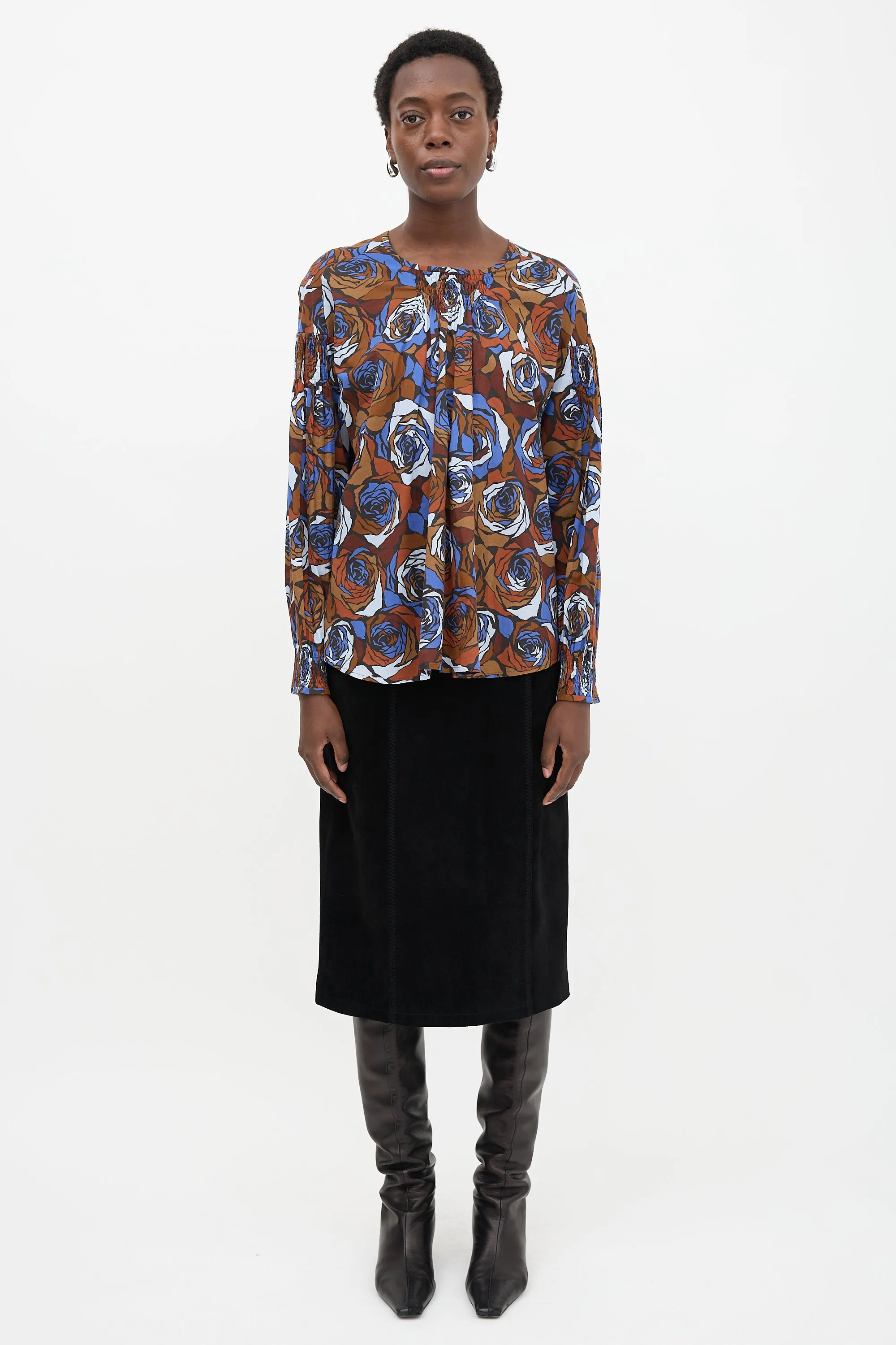 Shirred Floral Blouse sold by VSP Consignment product image thumbnail 2