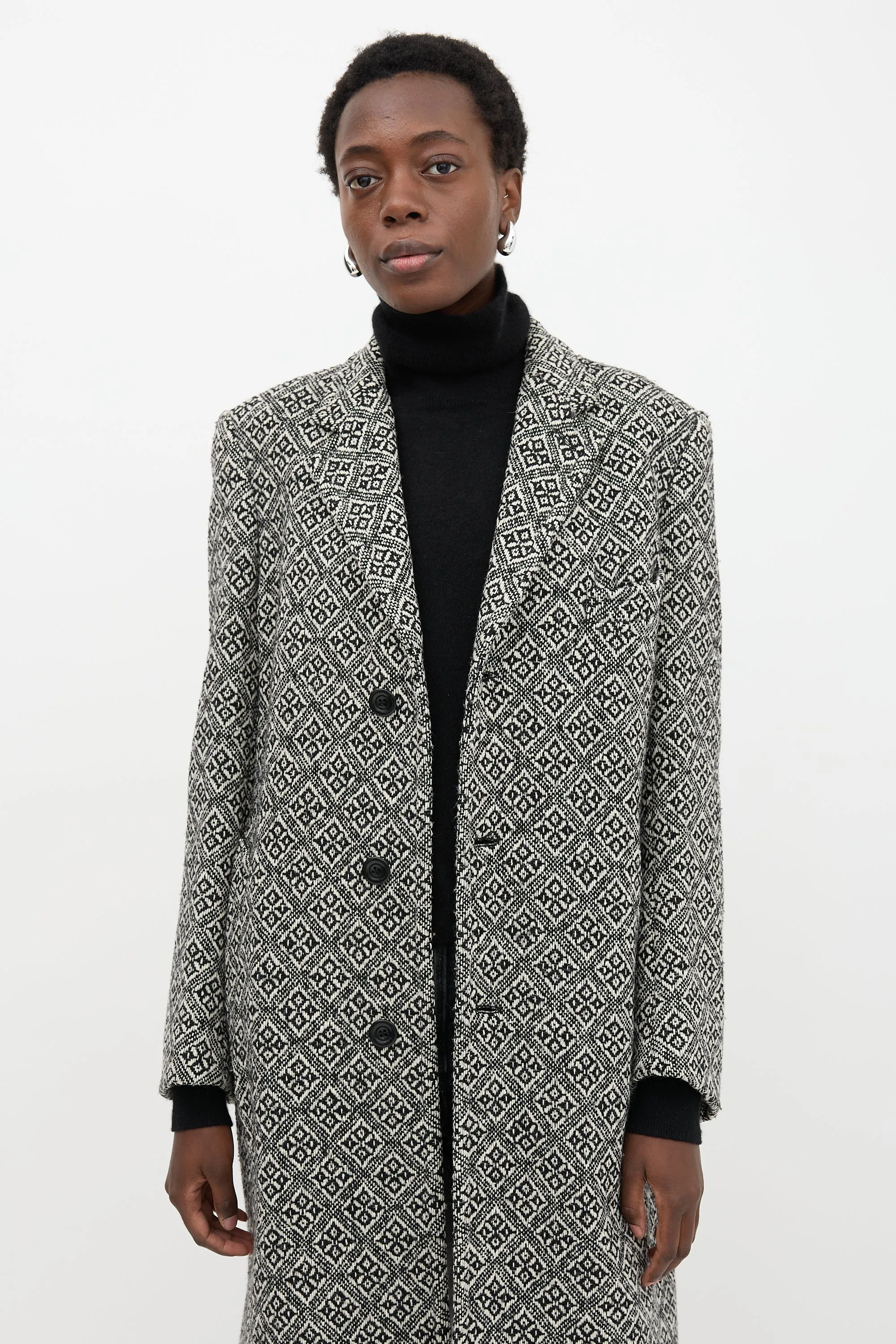 Woven Patterned Coat sold by VSP Consignment product image thumbnail 2