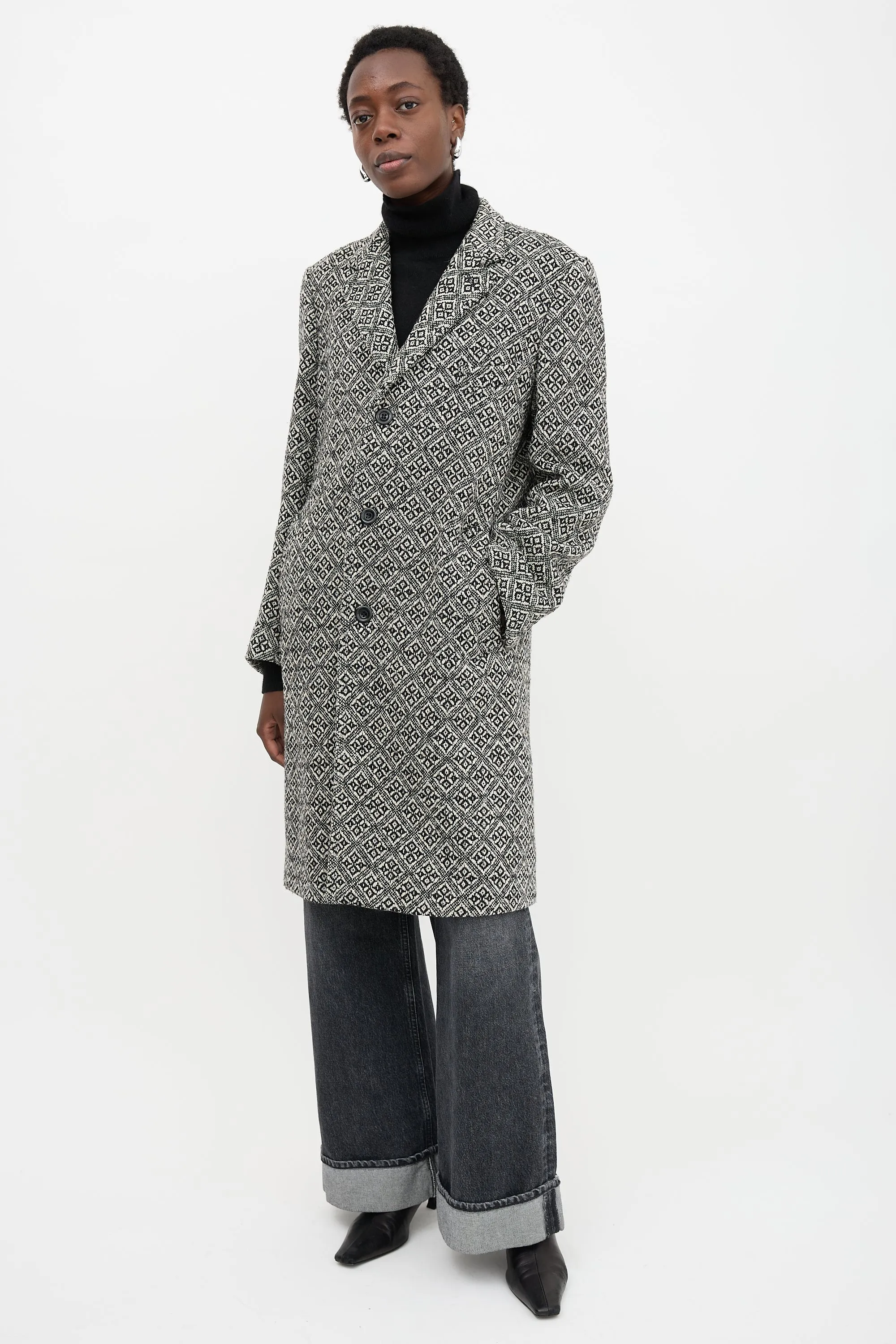Woven Patterned Coat sold by VSP Consignment product image thumbnail 3