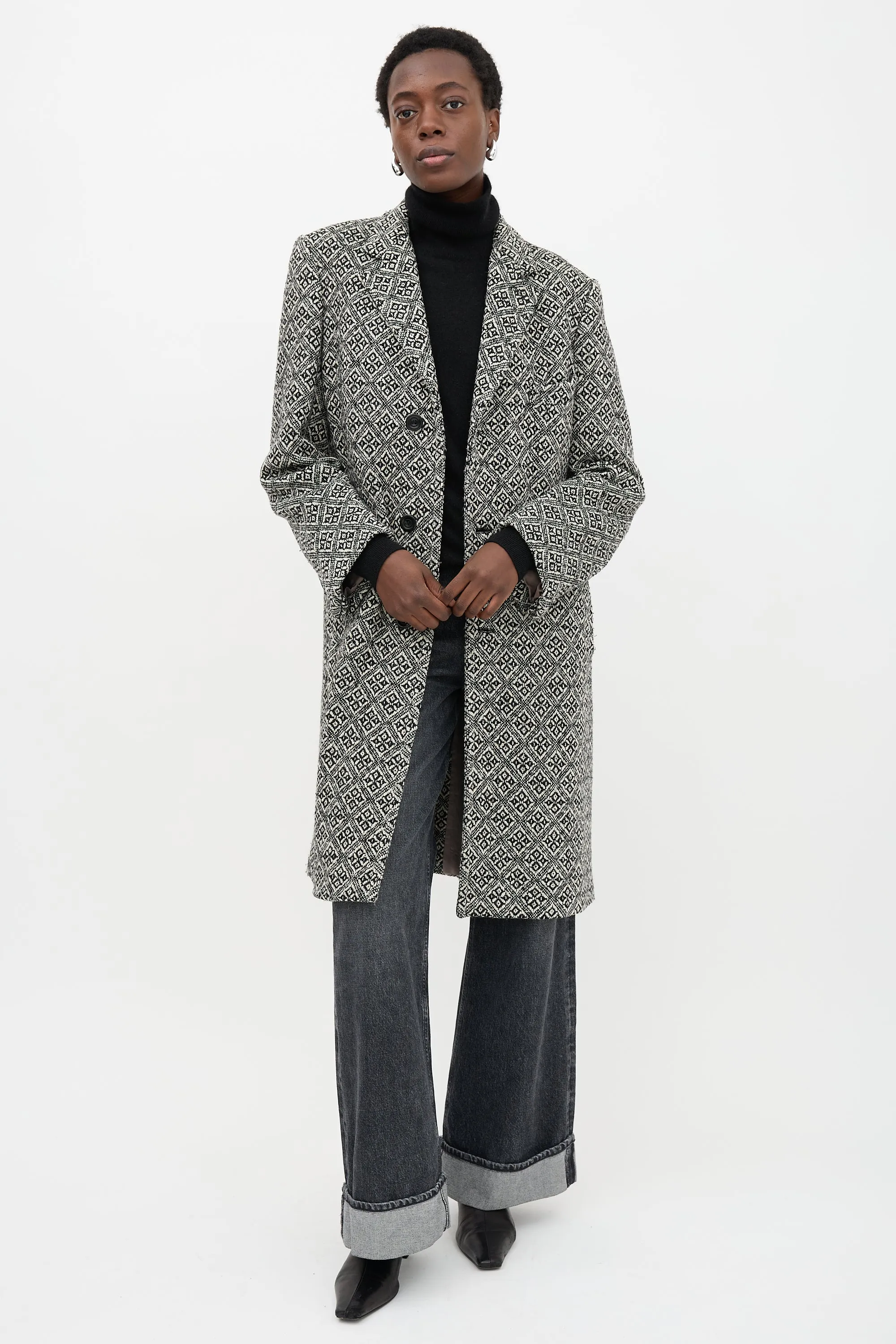 Woven Patterned Coat sold by VSP Consignment product image thumbnail 5