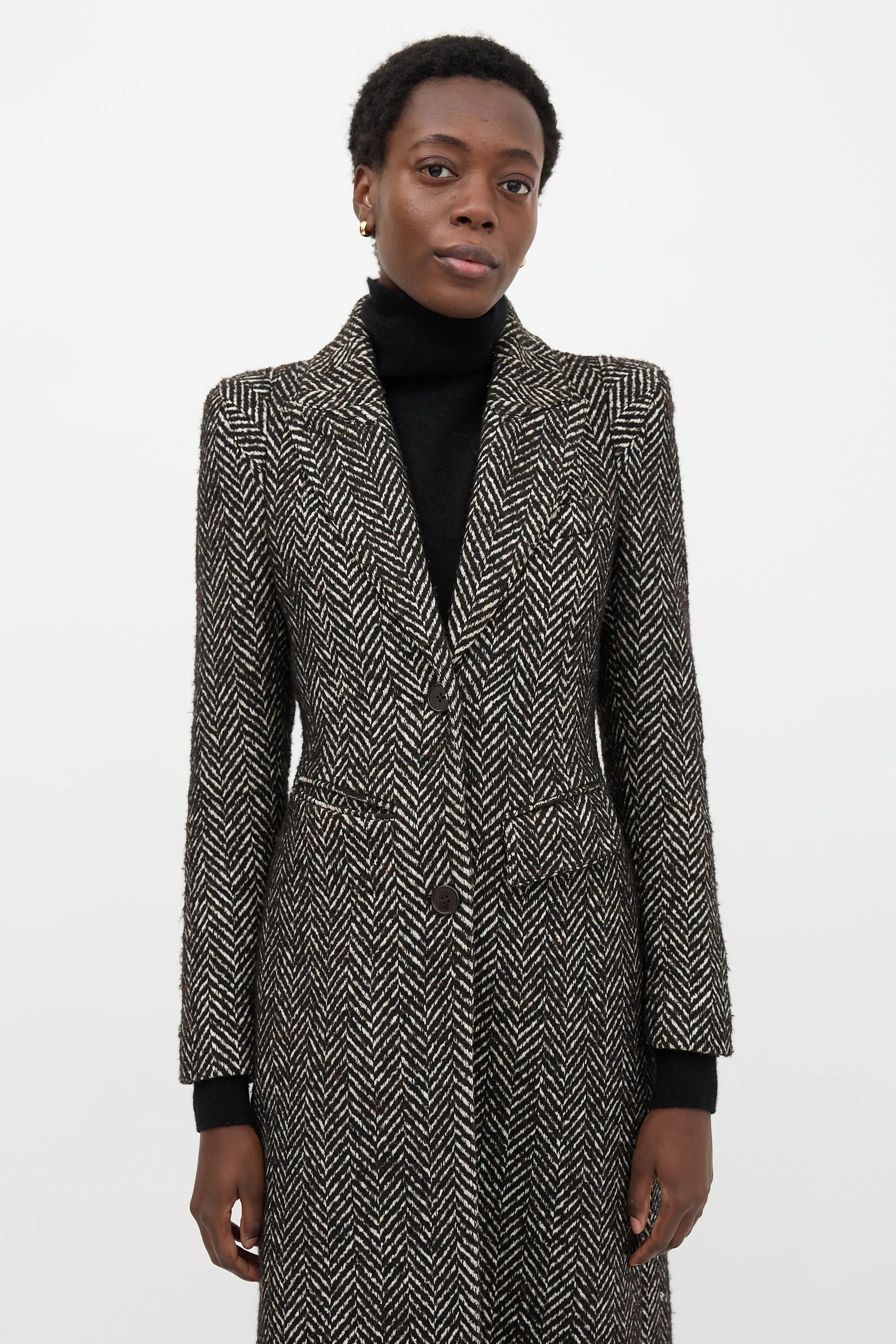 Wool Pagoda Brando Coat sold by VSP Consignment product image thumbnail 2