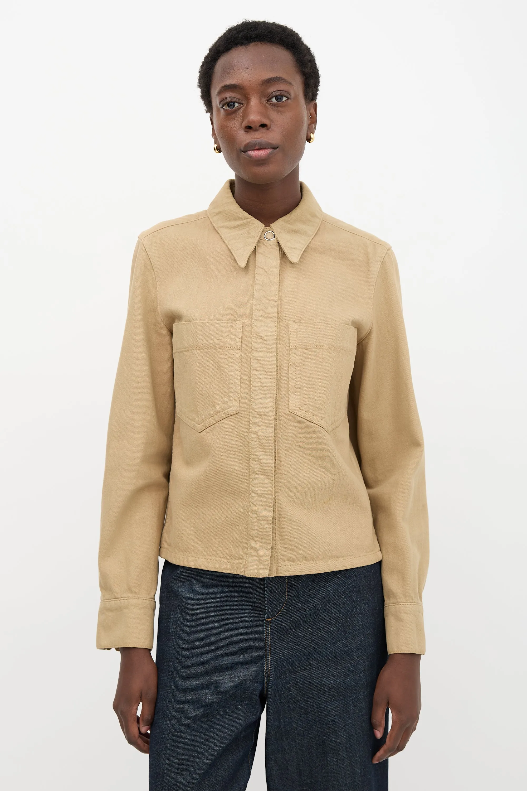 Denim Point Collar Shirt sold by VSP Consignment