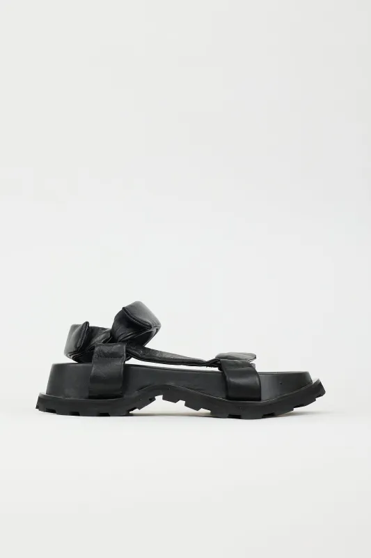 Leather Platform Sandal sold by VSP Consignment