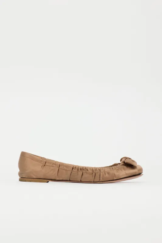 Satin Ruched Flat sold by VSP Consignment