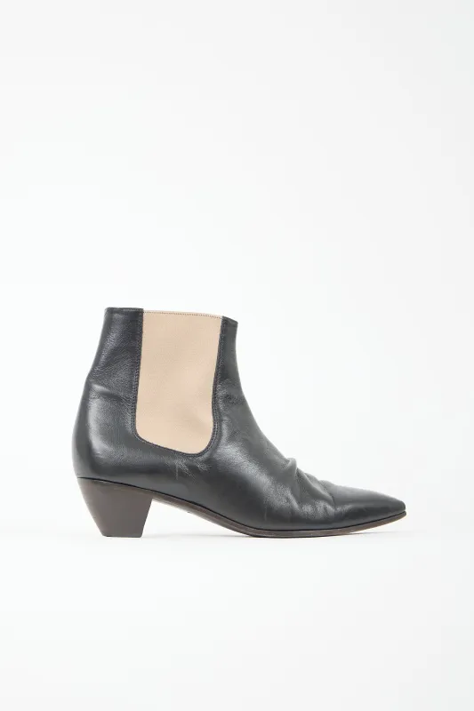 Leather Chelsea Ankle Boot made by Celine