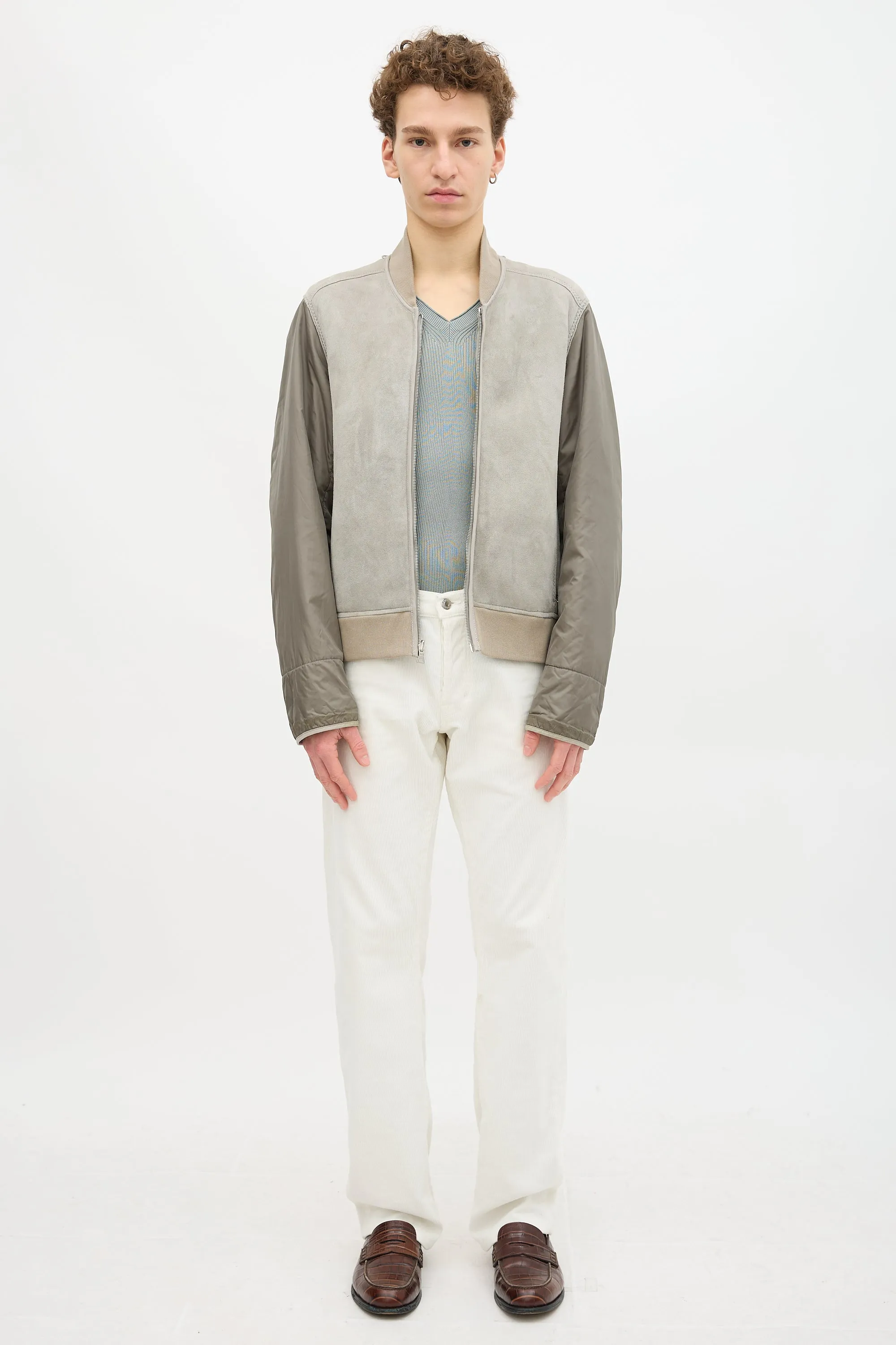 Nylon & Shearling Lined Bomber Jacket sold by VSP Consignment product image thumbnail 2