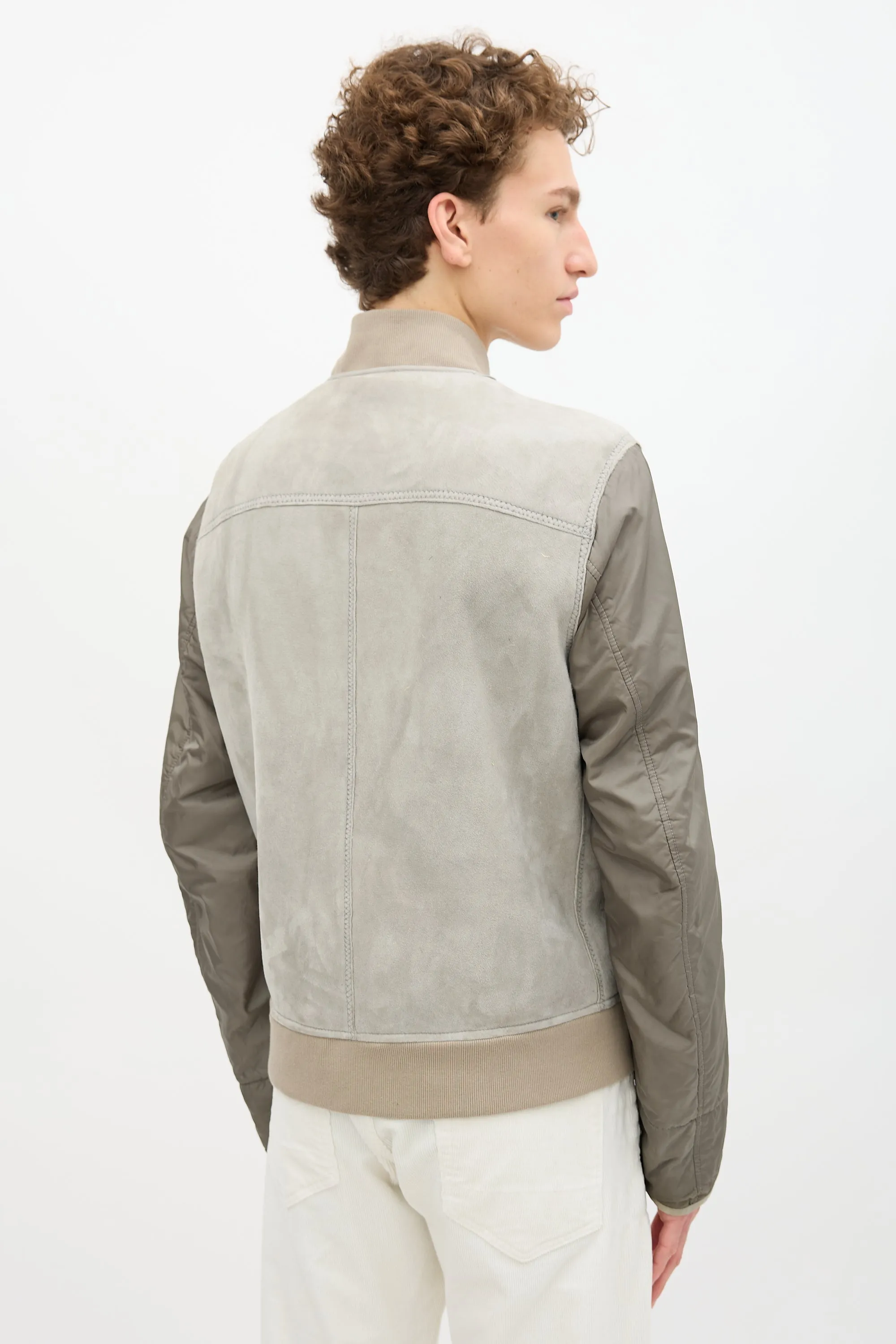 Nylon & Shearling Lined Bomber Jacket sold by VSP Consignment product image thumbnail 4