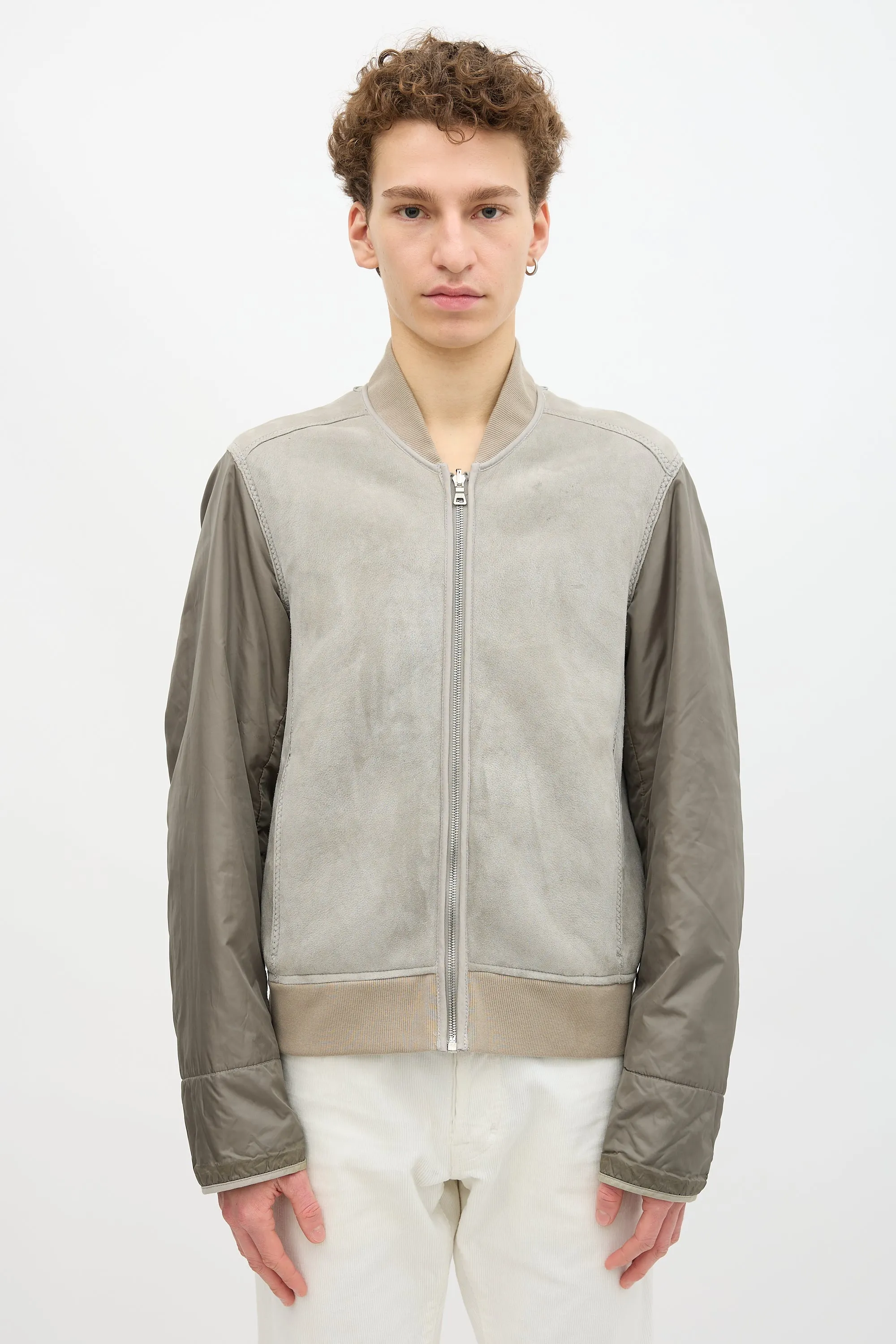 Nylon & Shearling Lined Bomber Jacket sold by VSP Consignment