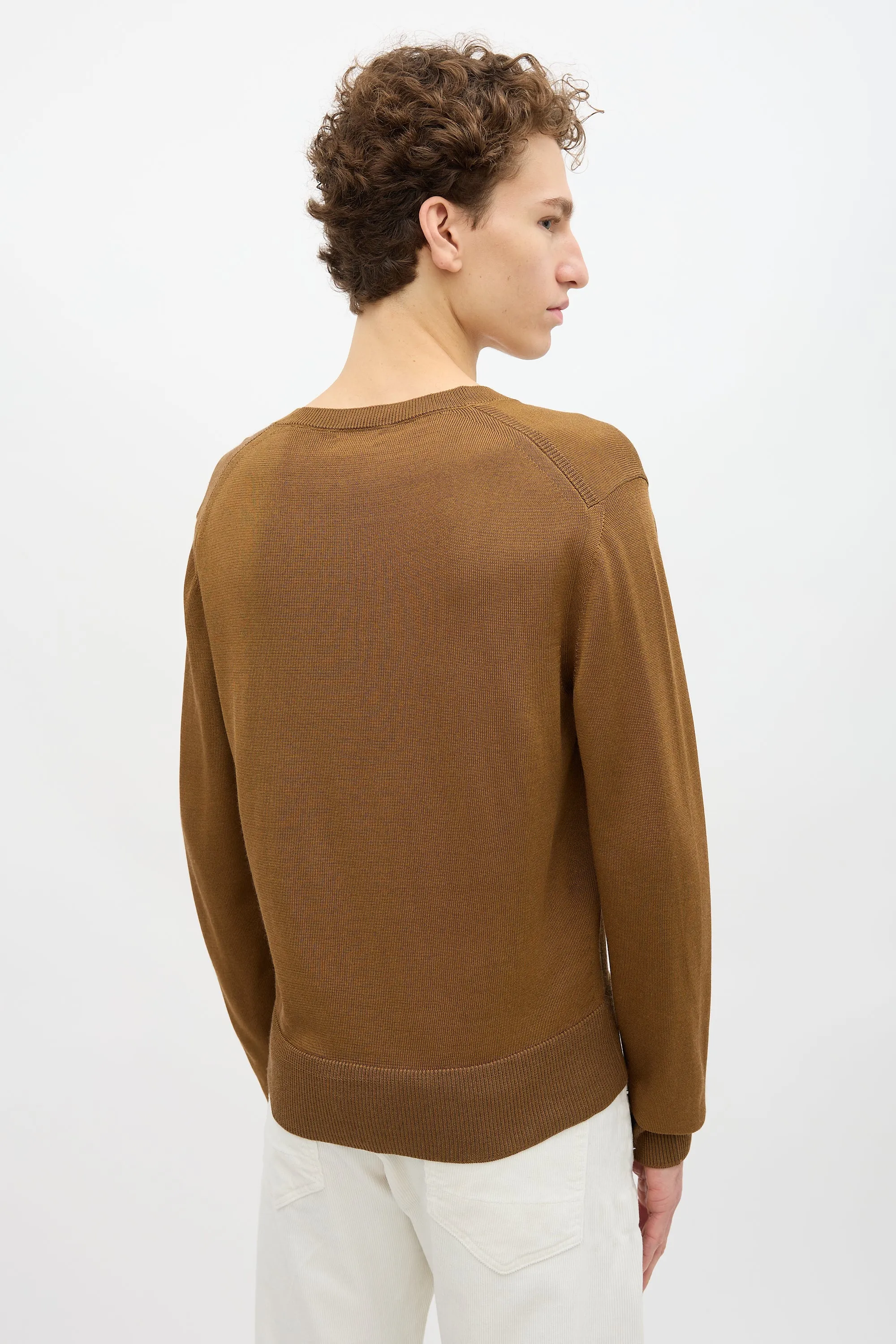 Silk & Wool V-Neck Sweater sold by VSP Consignment product image thumbnail 4