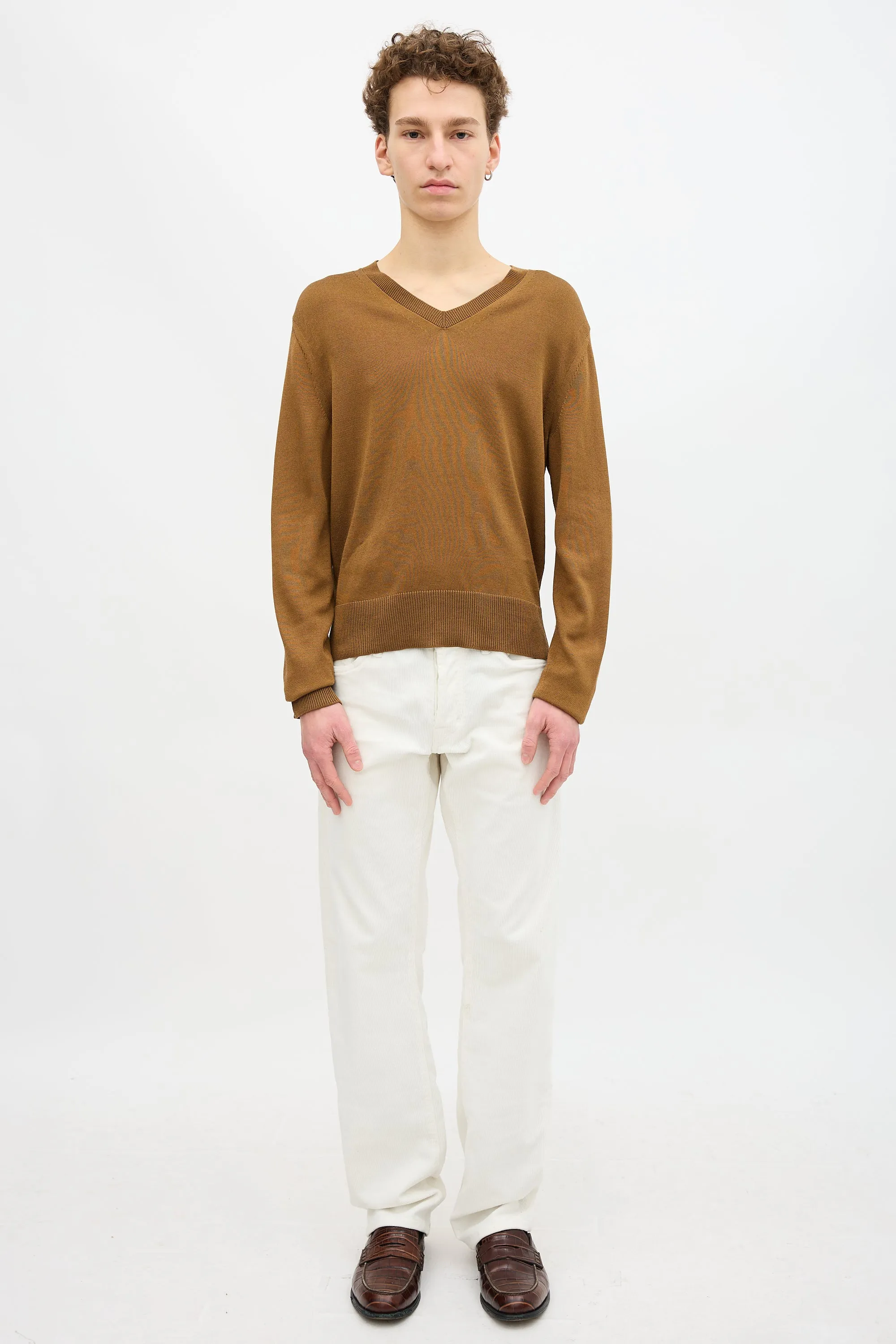 Silk & Wool V-Neck Sweater sold by VSP Consignment product image thumbnail 2
