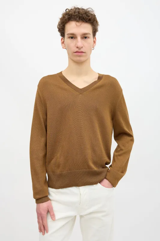 Silk & Wool V-Neck Sweater made by Tom Ford