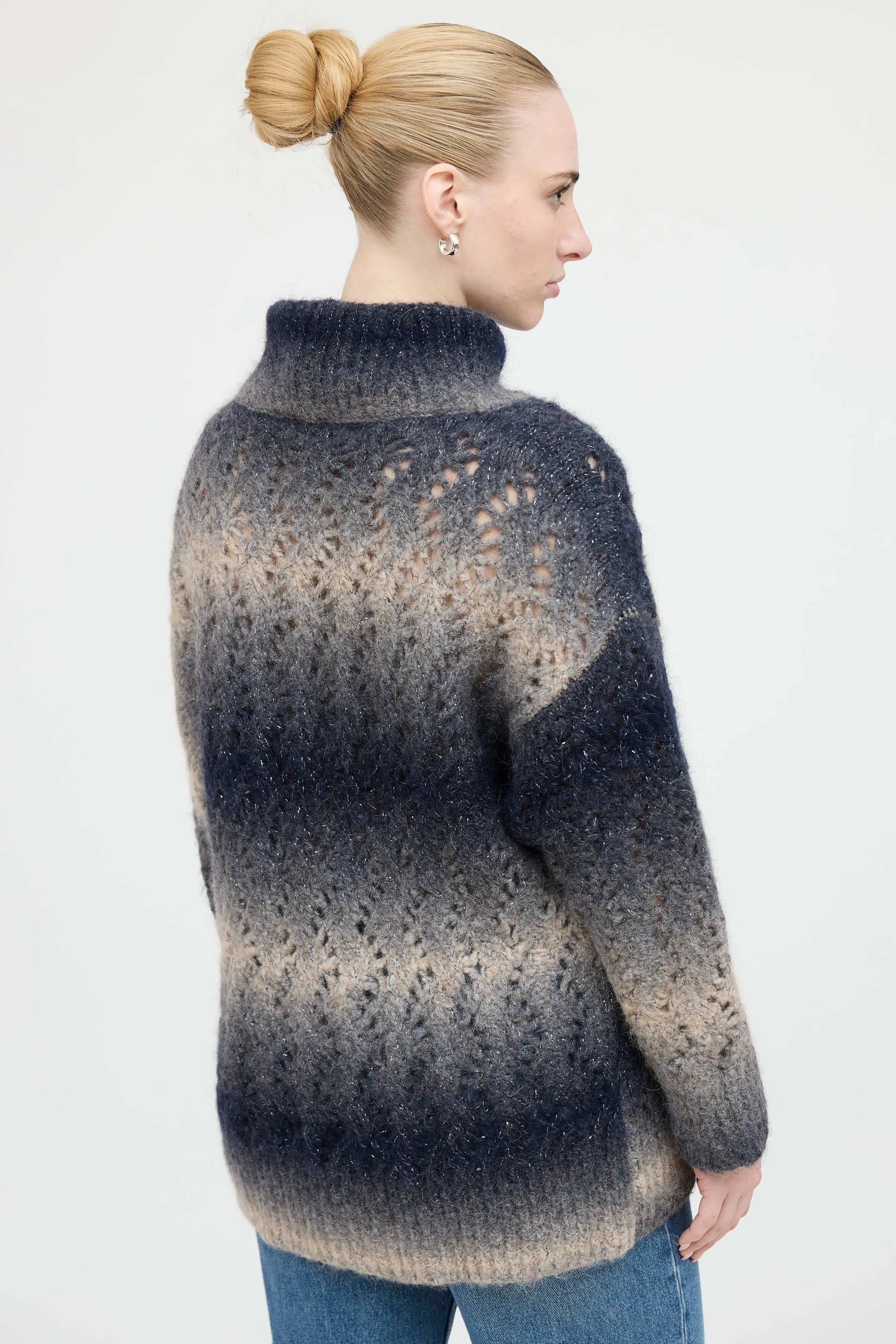 Open Weave Metallic Knit Sweater sold by VSP Consignment product image thumbnail 4