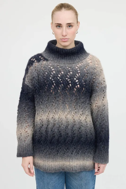 Open Weave Metallic Knit Sweater sold by VSP Consignment