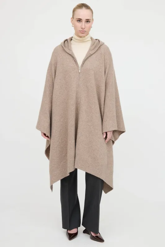 Cashmere Hooded Zip Cape sold by VSP Consignment