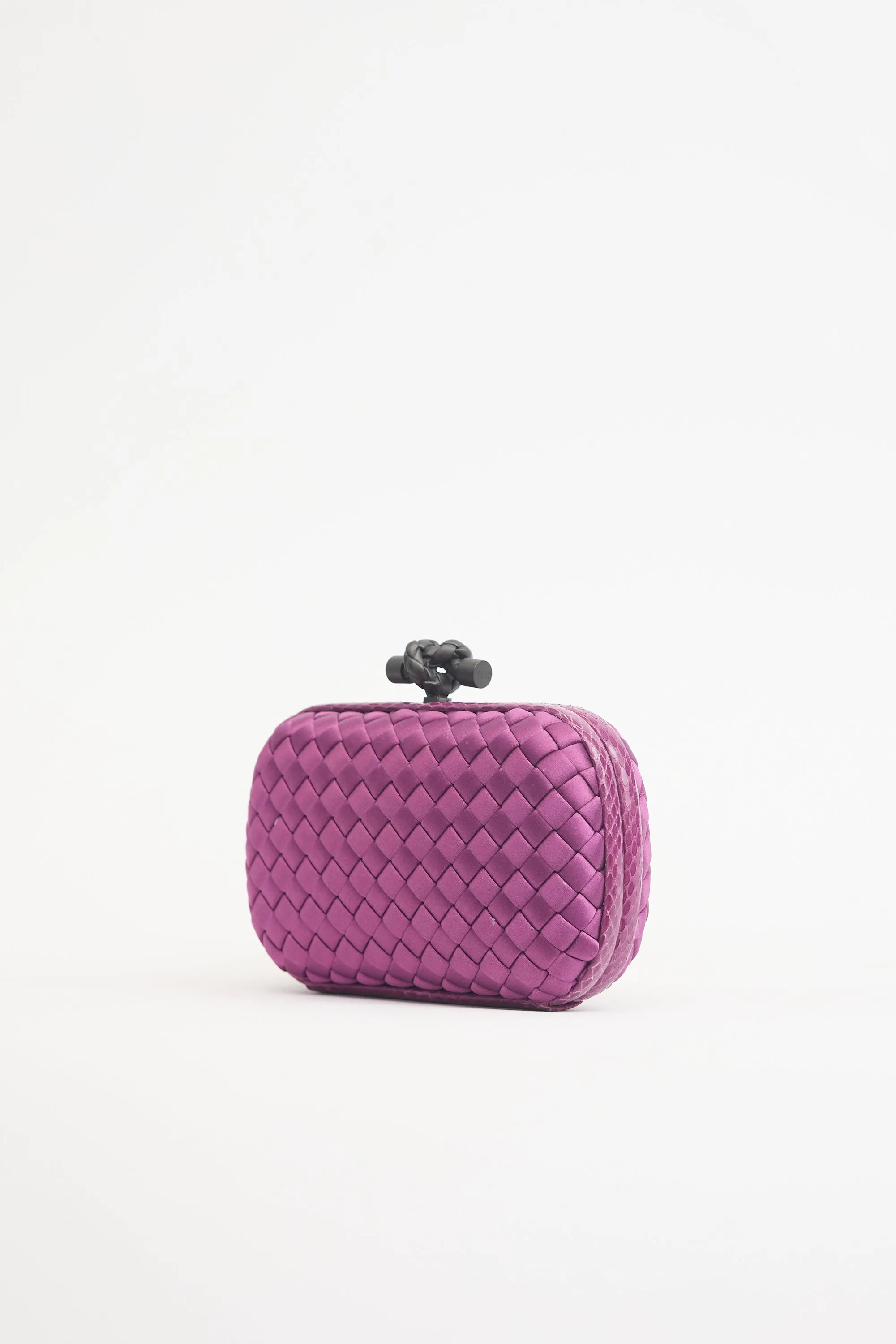 Satin & Exotic Leather Intrecciato Knot Clutch sold by VSP Consignment product image thumbnail 4