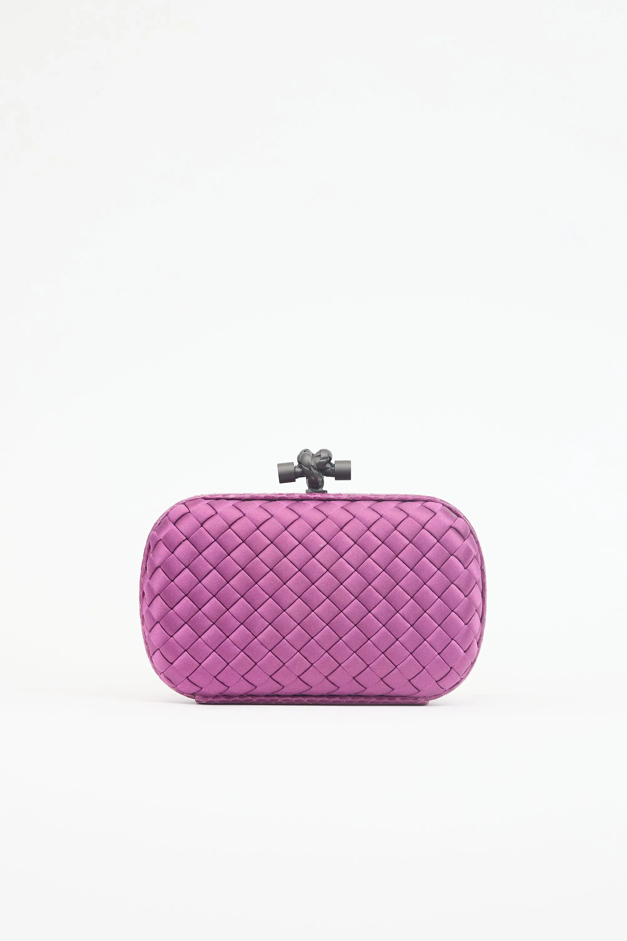 Satin & Exotic Leather Intrecciato Knot Clutch sold by VSP Consignment