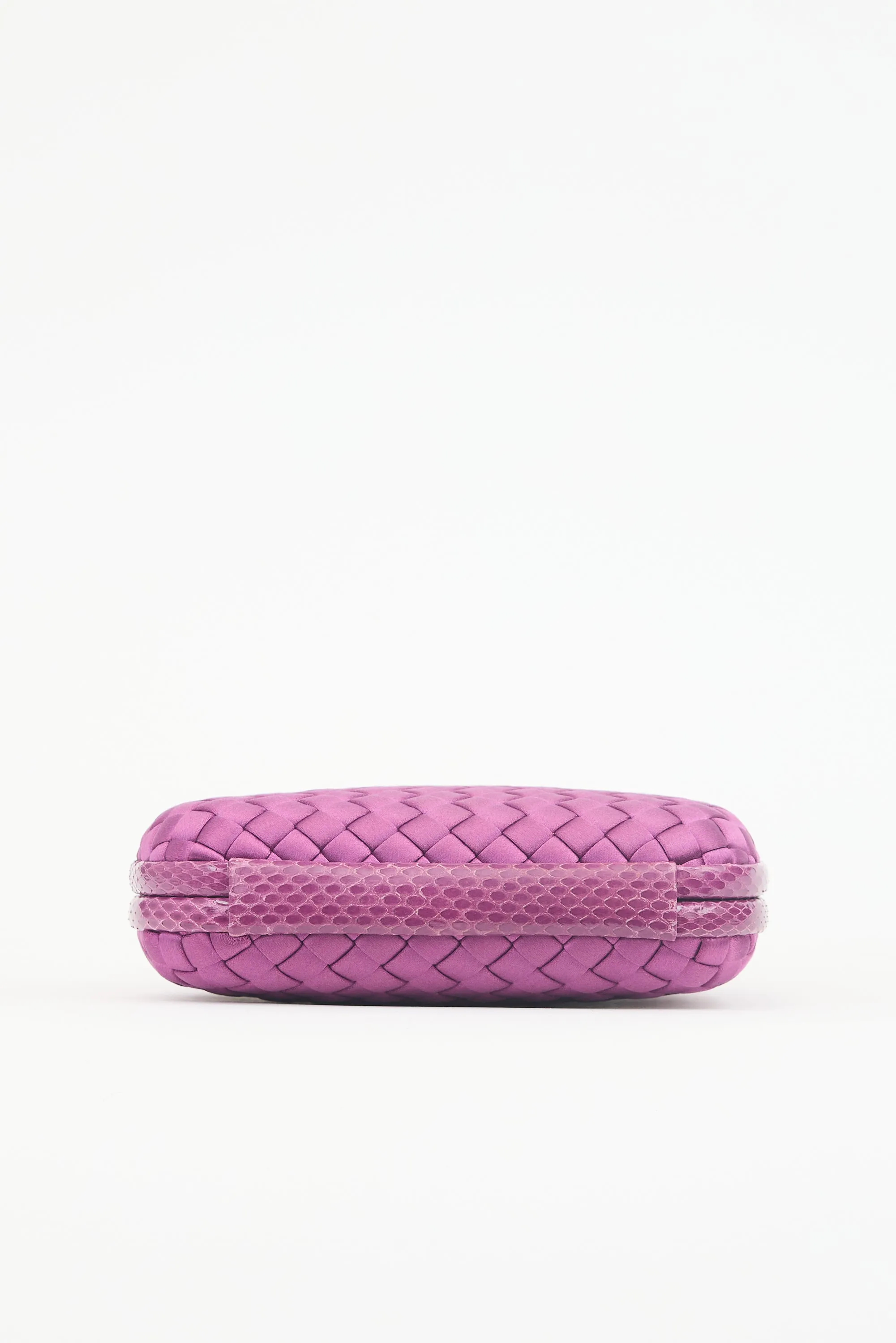 Satin & Exotic Leather Intrecciato Knot Clutch sold by VSP Consignment product image thumbnail 5