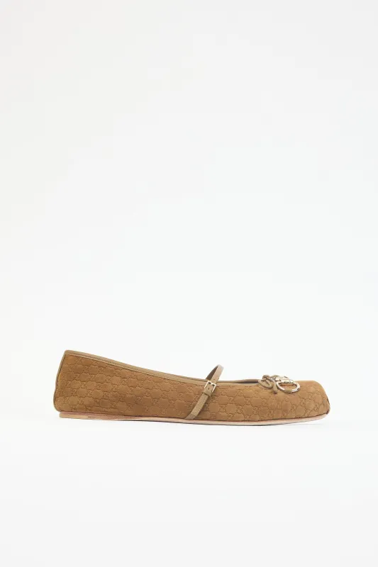 Suede GG Ballet Flat sold by VSP Consignment