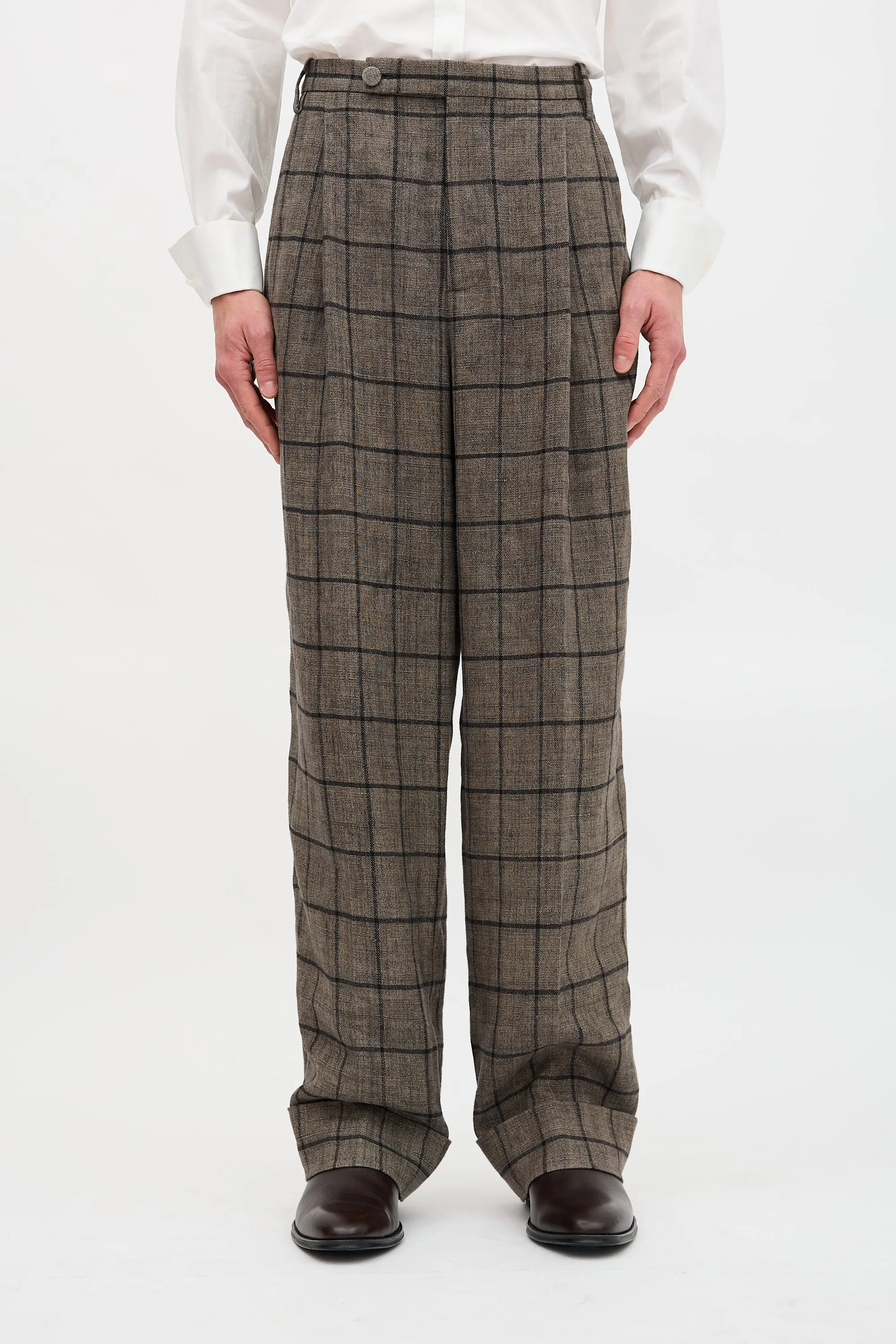 Linen Check Trouser sold by VSP Consignment